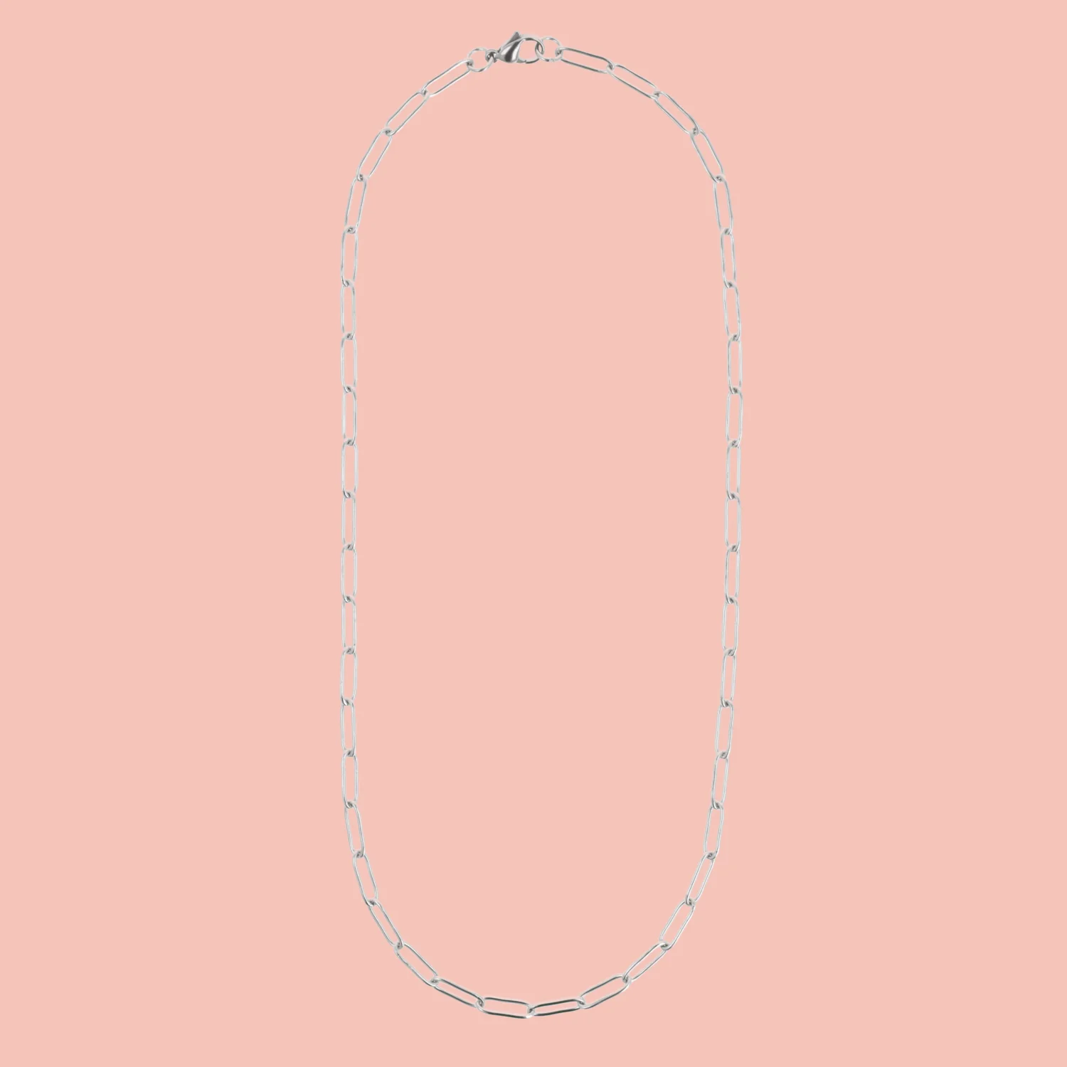 Slim Oval Link Chain Necklace - Image 2