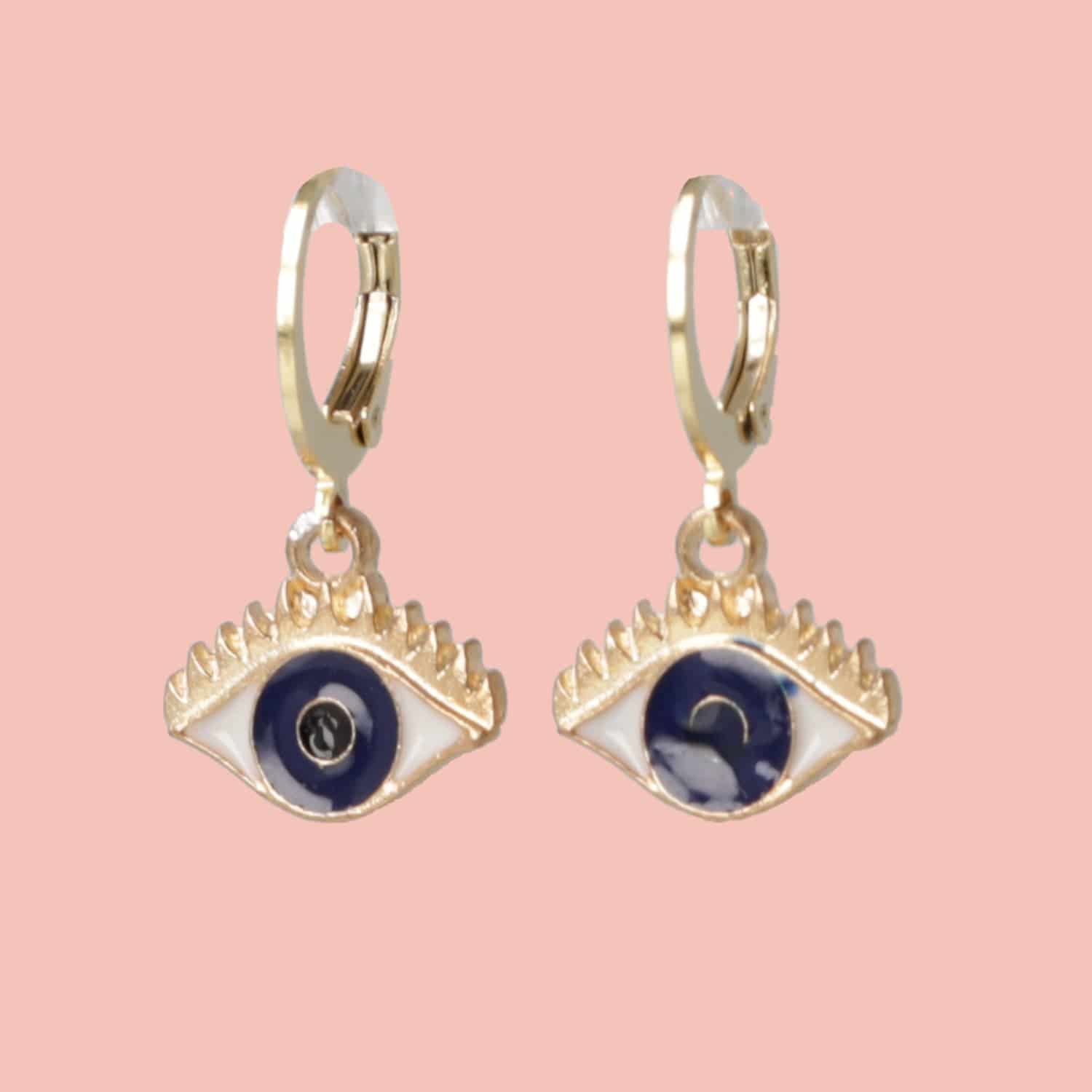Small Eye Hoop Earrings - Image 2