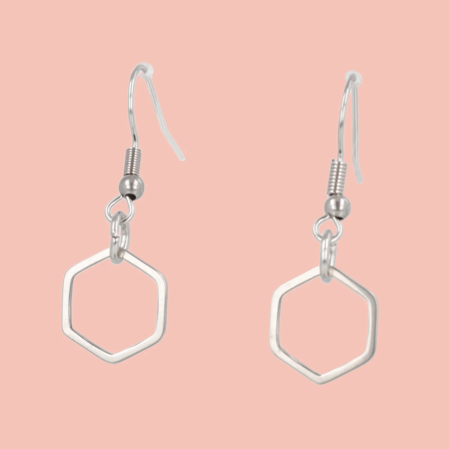 Small Hexagon Earrings - Image 2