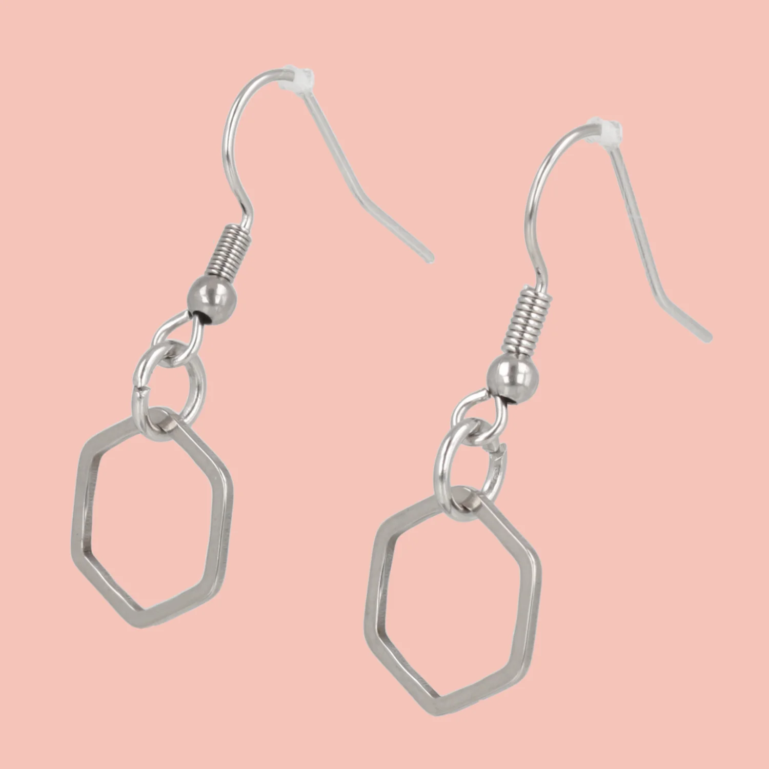 Small Hexagon Earrings - Image 3