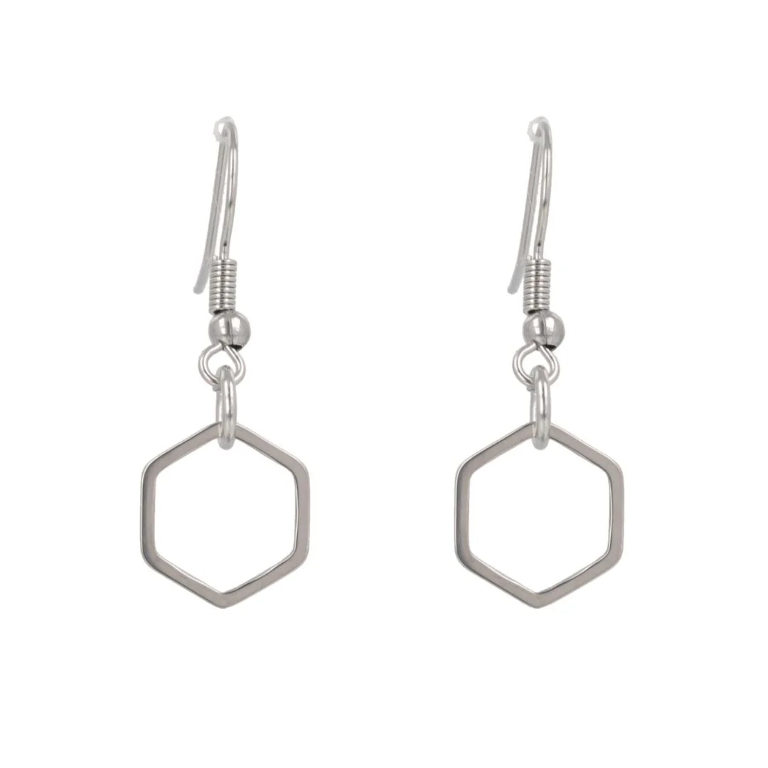 Small Hexagon Earrings - Image 4