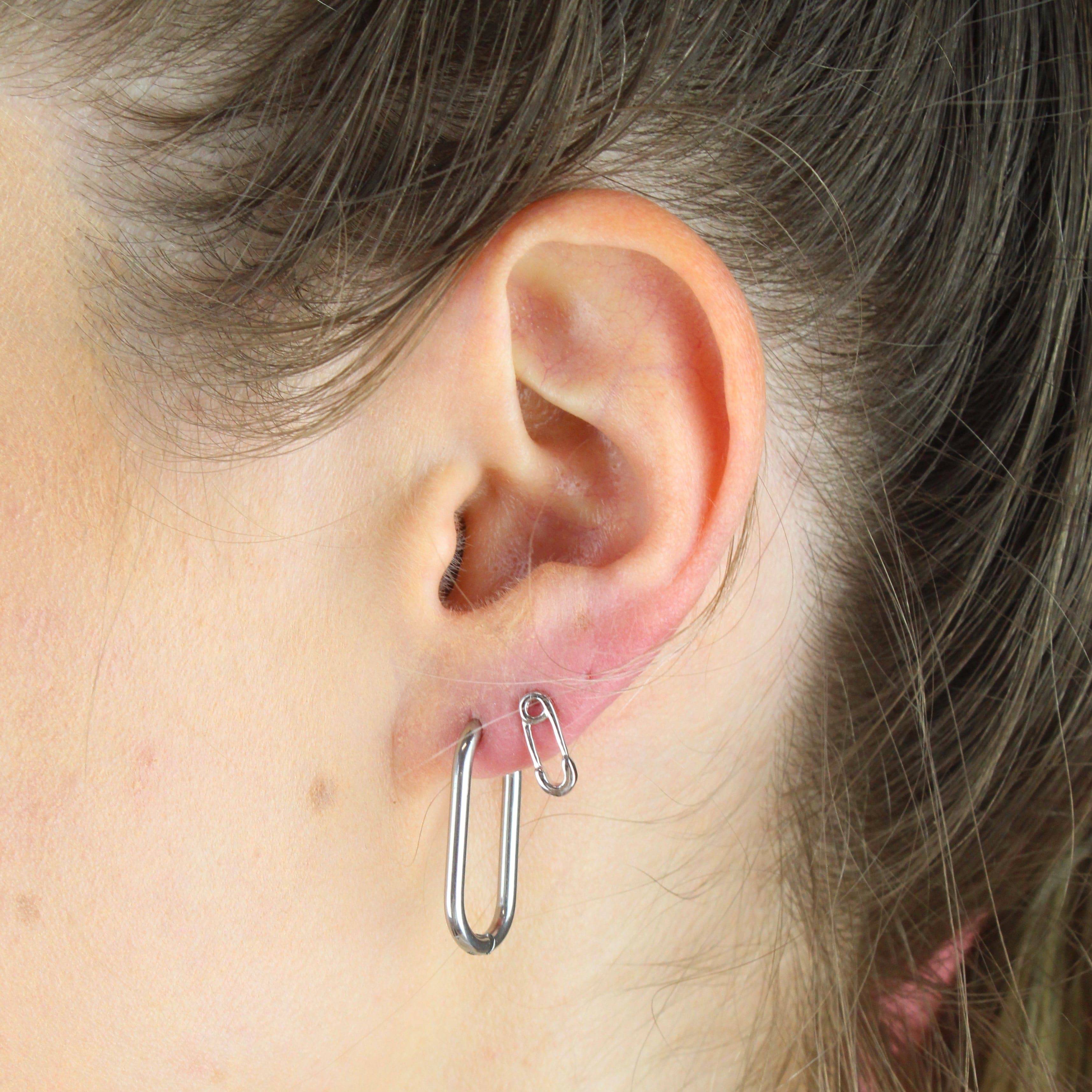 Small Oval Hoop Earrings - Image 2