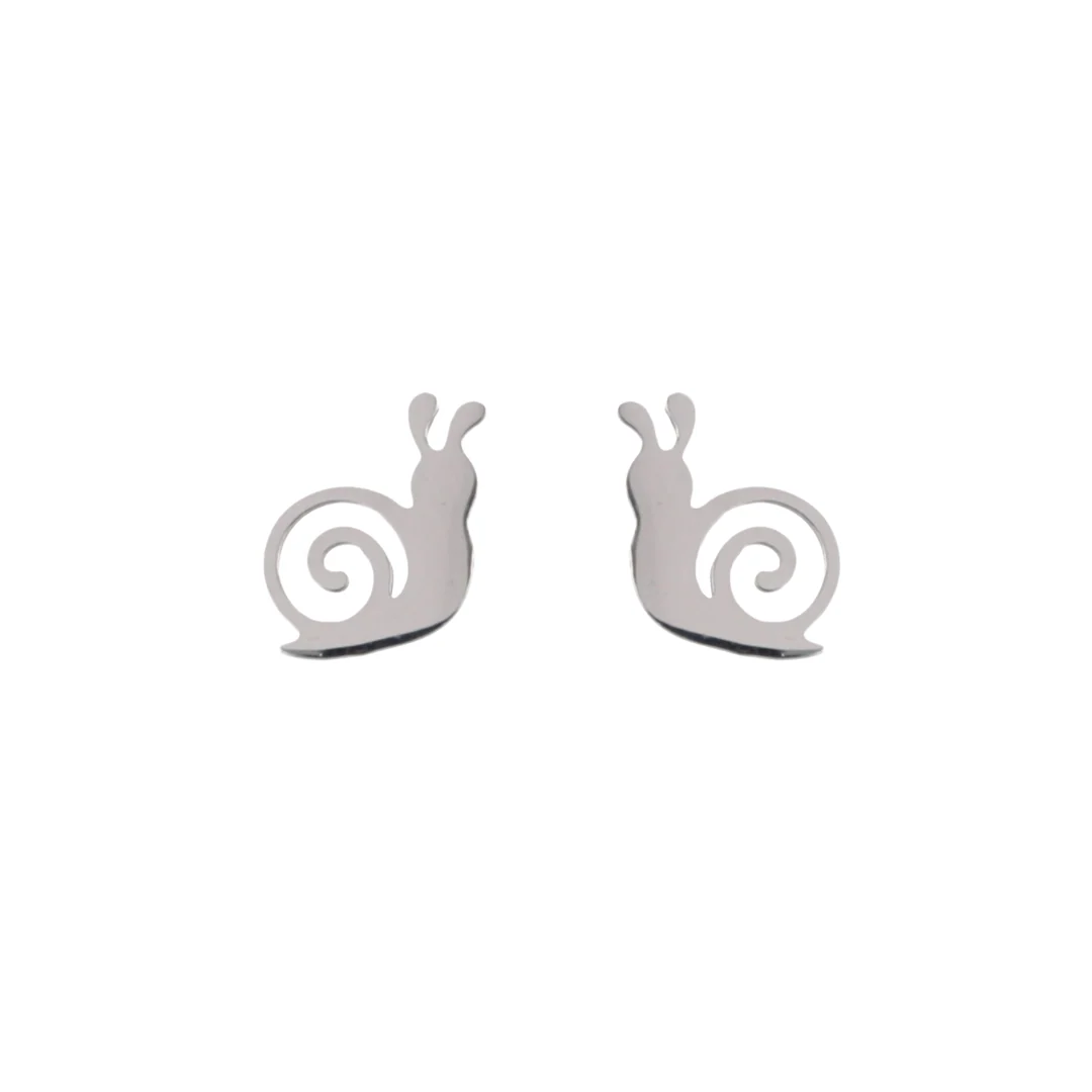 Snail Stud Earrings - Image 3