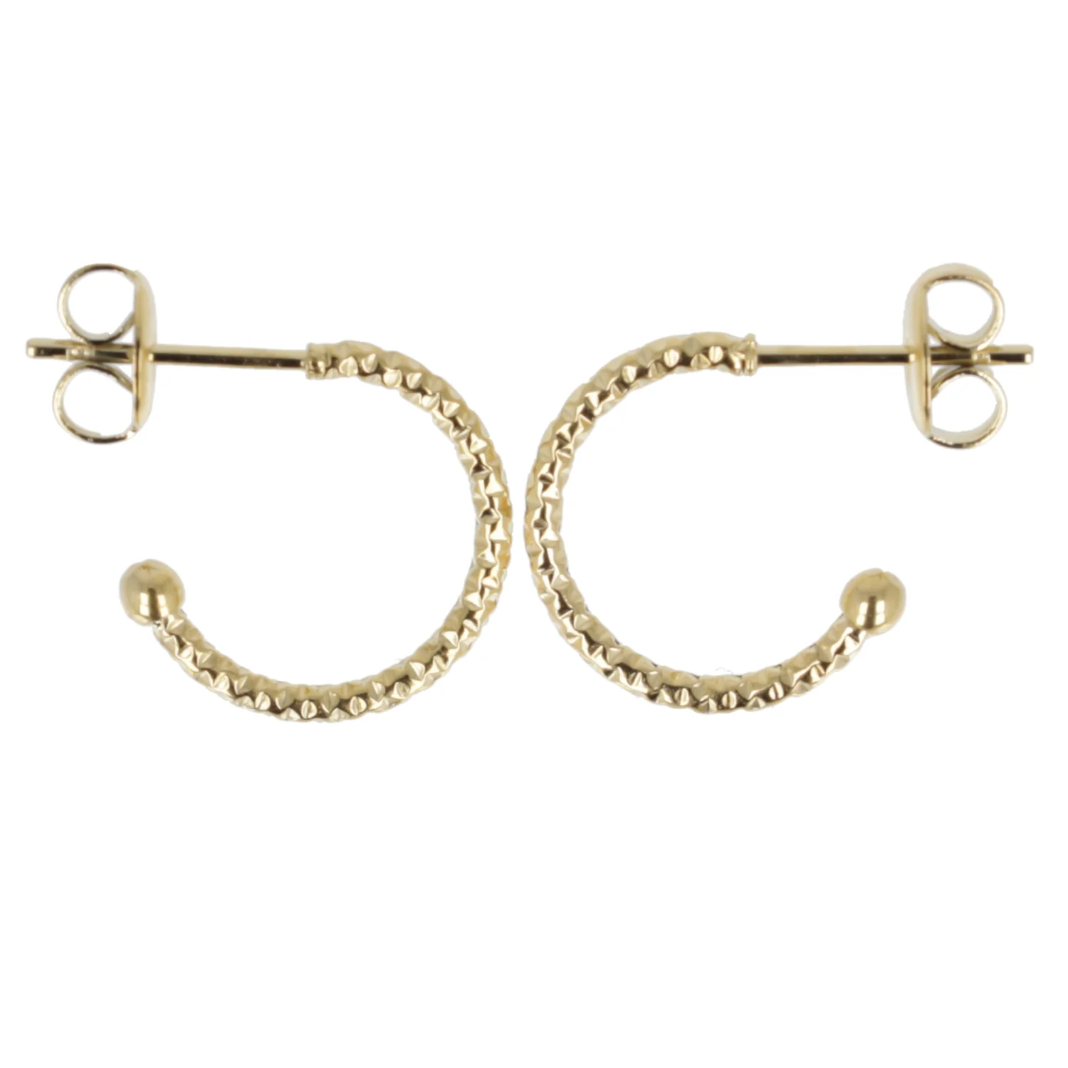 Sparkle Hoop Earrings (Gold Plated) - Image 3