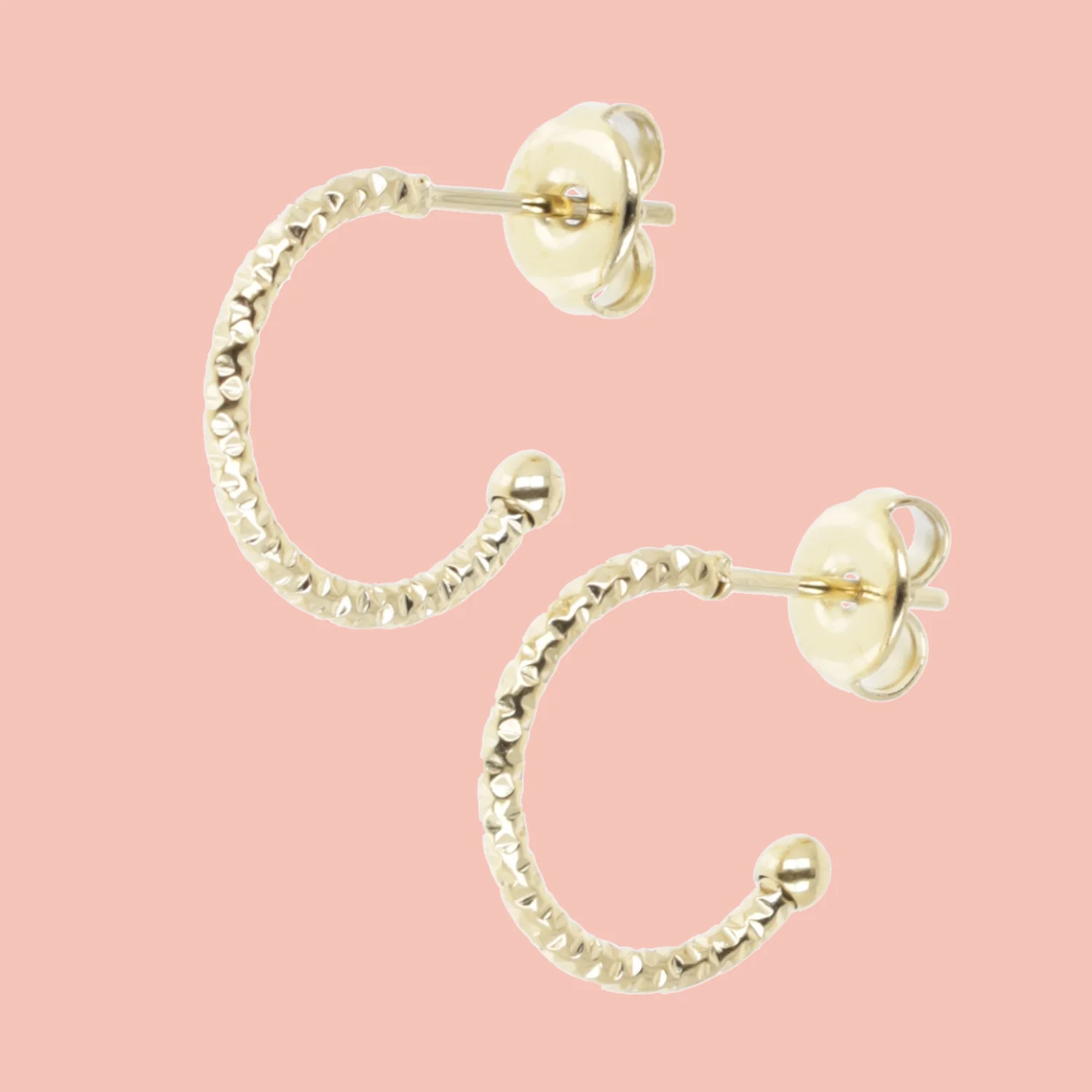 Sparkle Hoop Earrings (Gold Plated) - Image 4