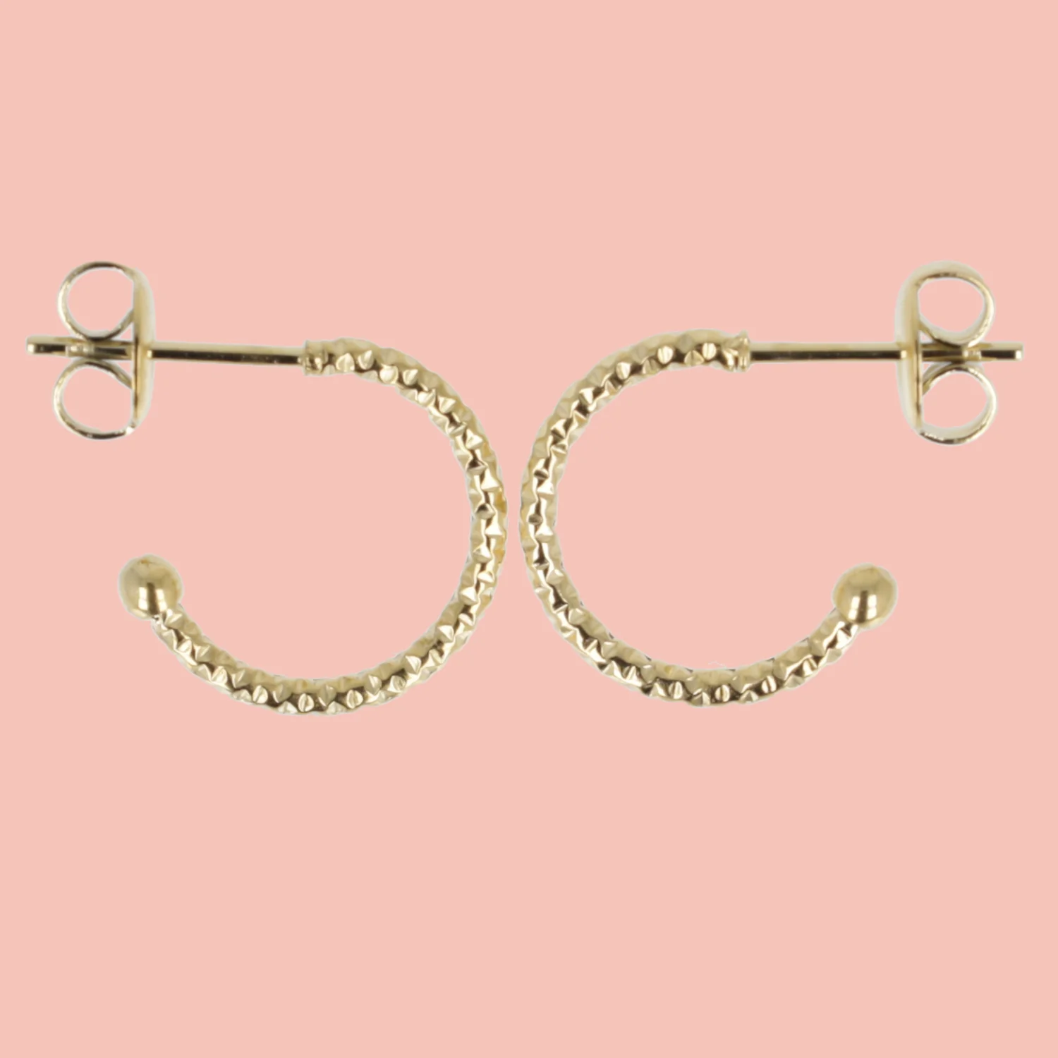 Sparkle Hoop Earrings (Gold Plated) - Image 5