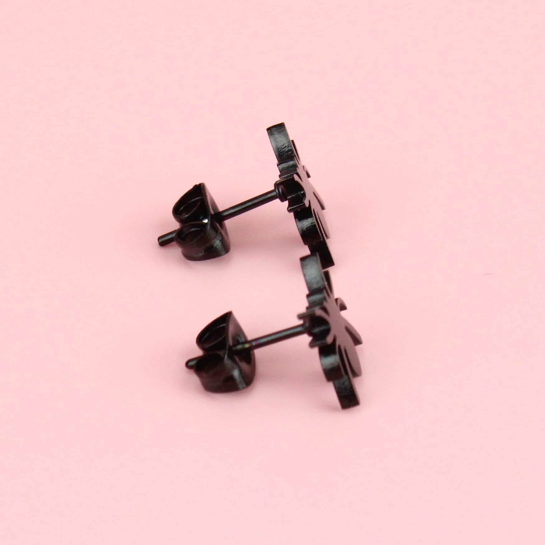 Spider Stud Earrings (Black) - Image 4