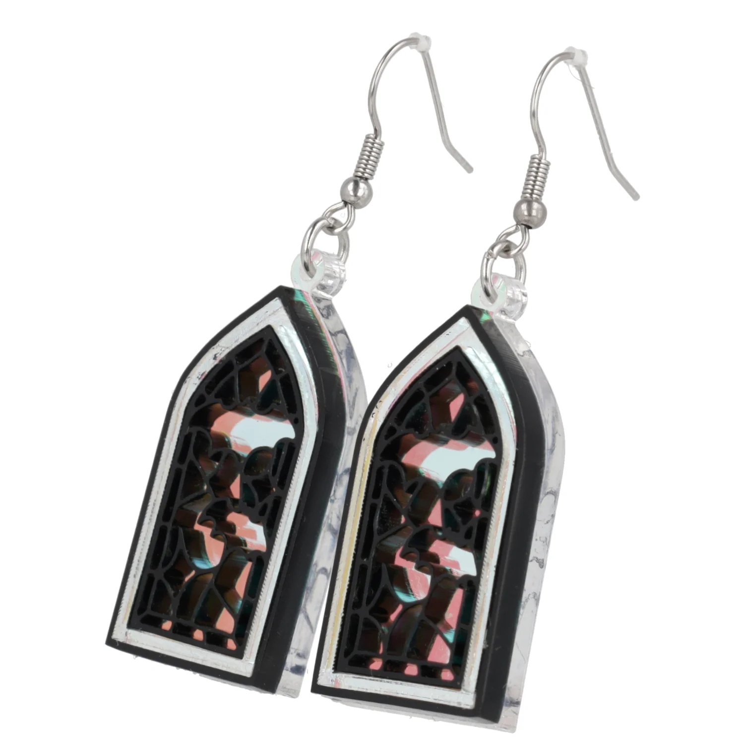 Stained Glass Window Earrings - Bats - Image 7