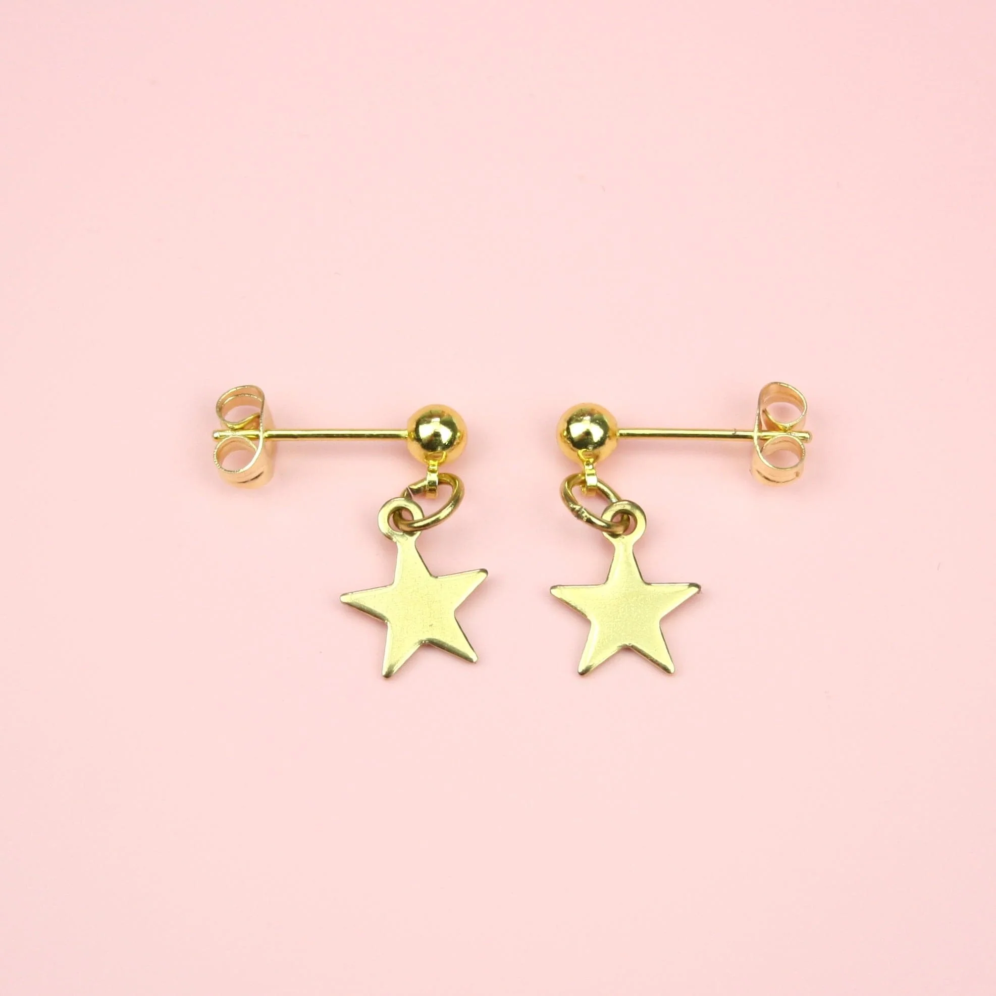 Star Drop Earrings (Gold Plated) - Image 5