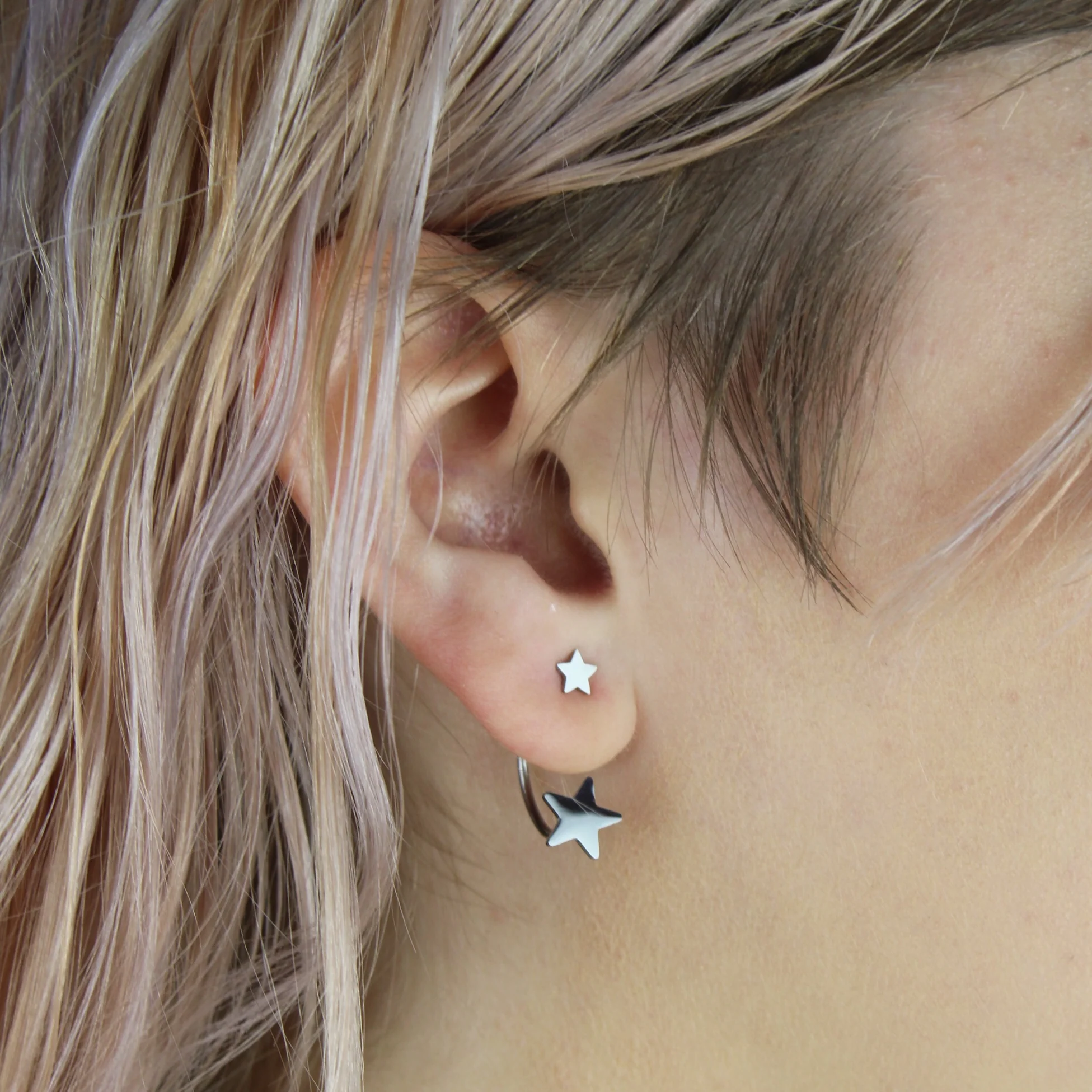 Star Ear Jacket Earrings - Image 2