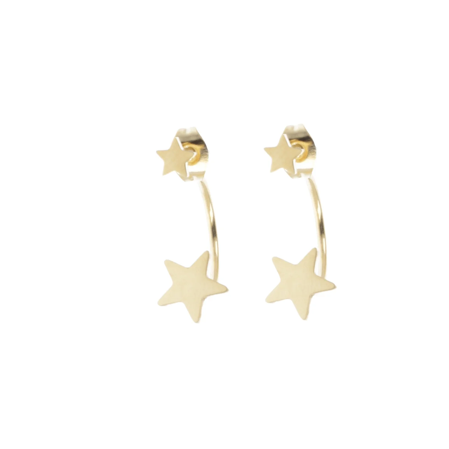 Star Ear Jacket Earrings (Gold Plated) - Image 3