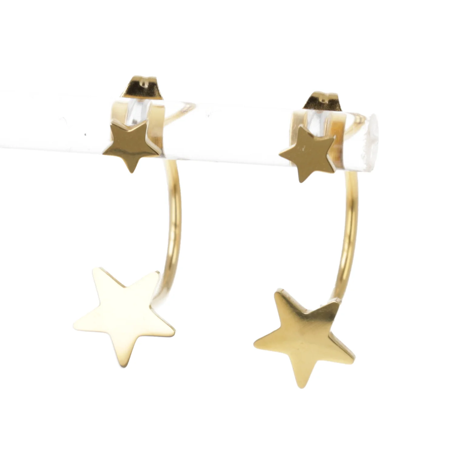 Star Ear Jacket Earrings (Gold Plated) - Image 4