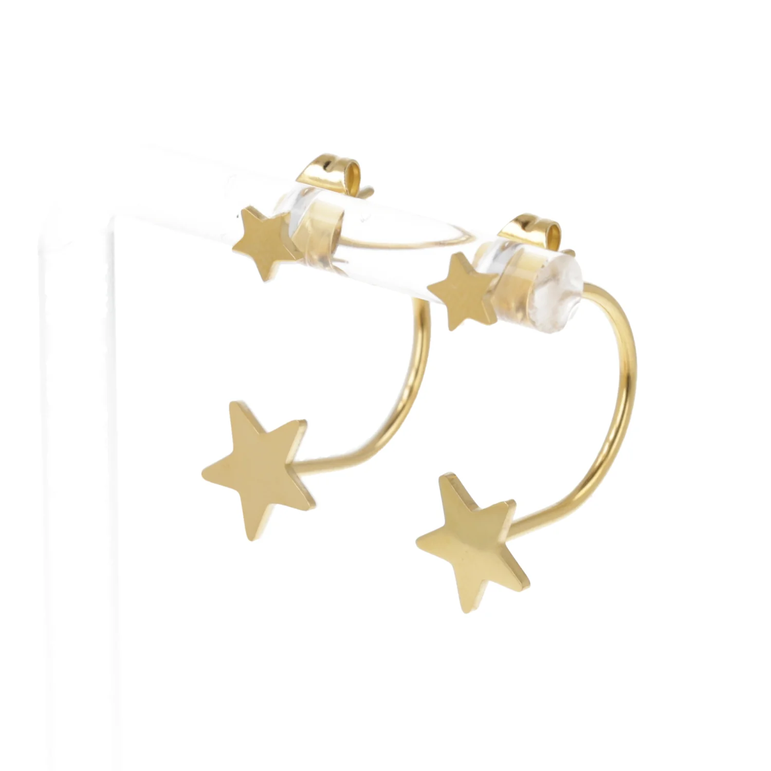 Star Ear Jacket Earrings (Gold Plated) - Image 5