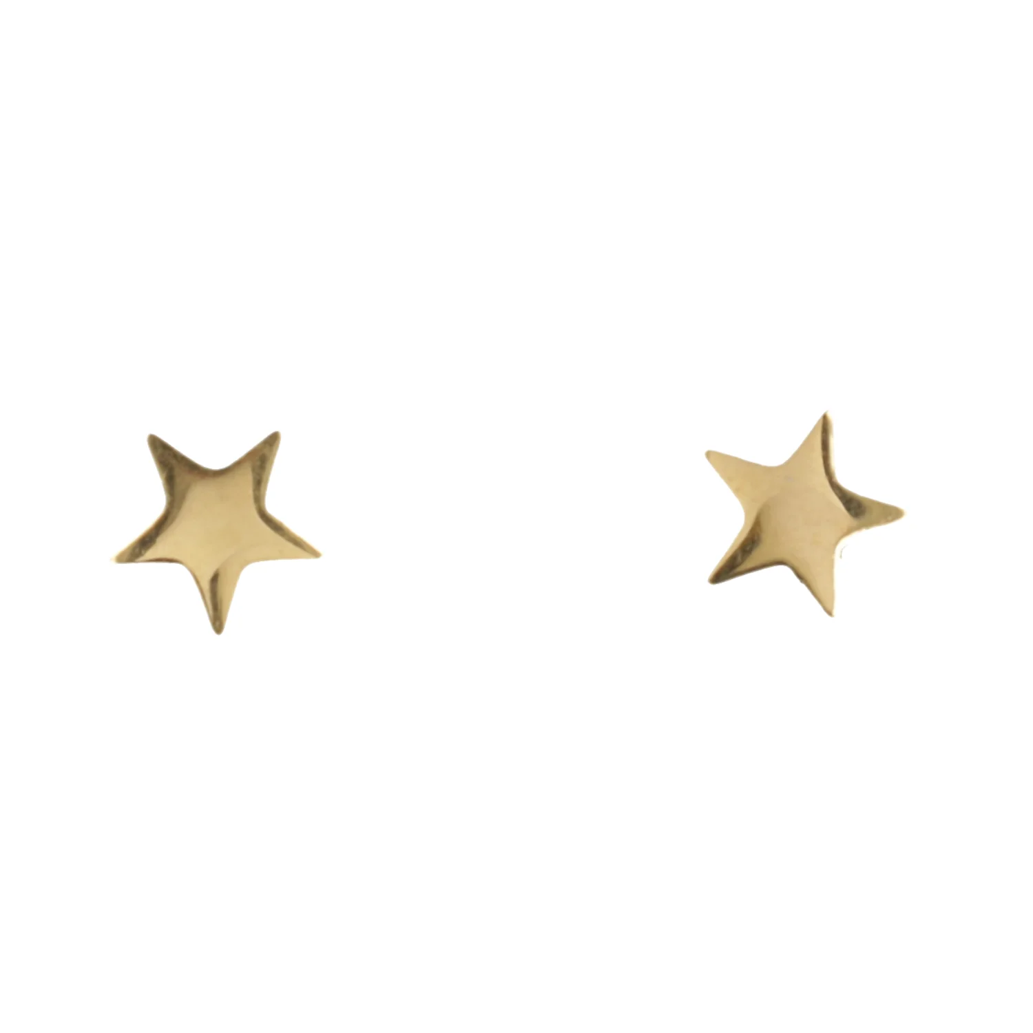 Star Screw On Stud Earrings - Gold Plated - Image 4