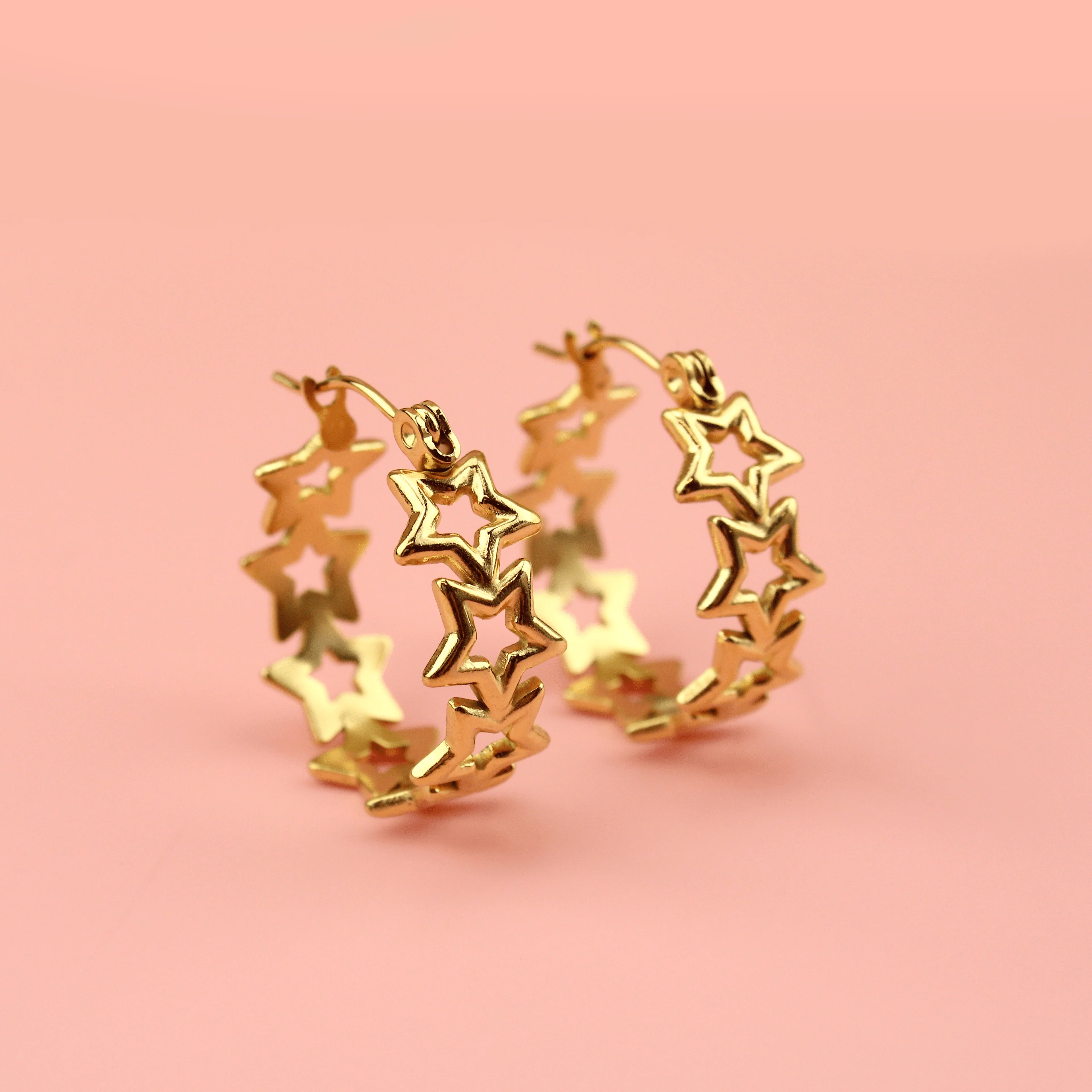 Stardust Hoop Earrings (Gold Plated) - Image 2