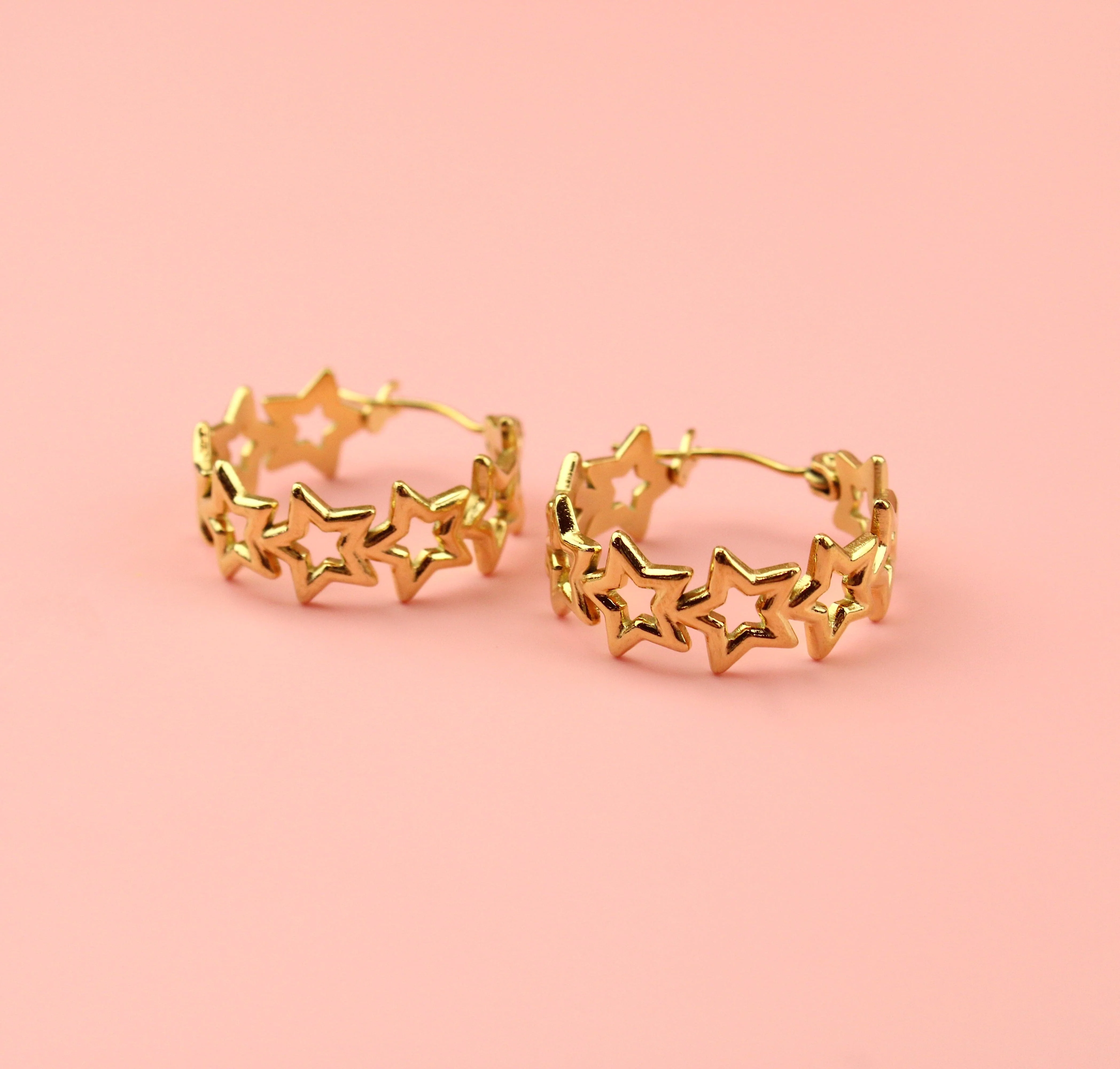 Stardust Hoop Earrings (Gold Plated) - Image 4