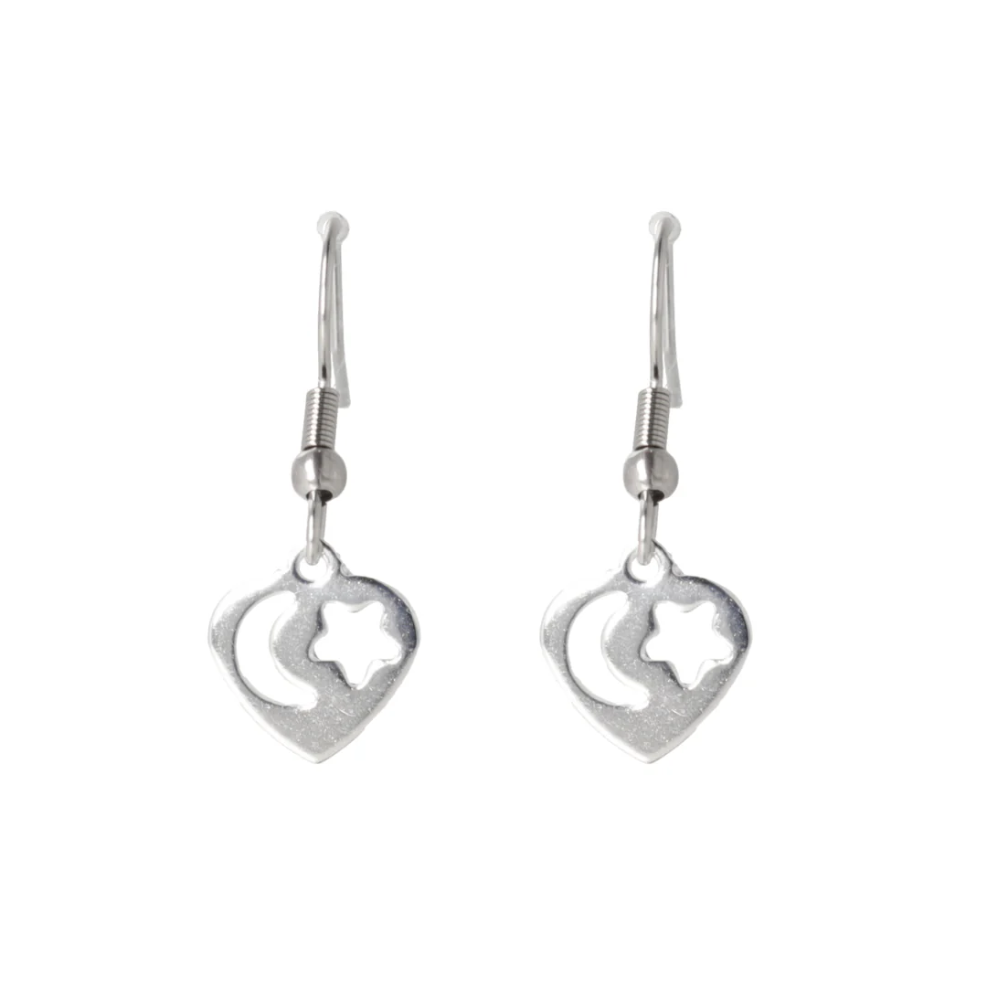 Starry Night Heart Earrings - Image 3