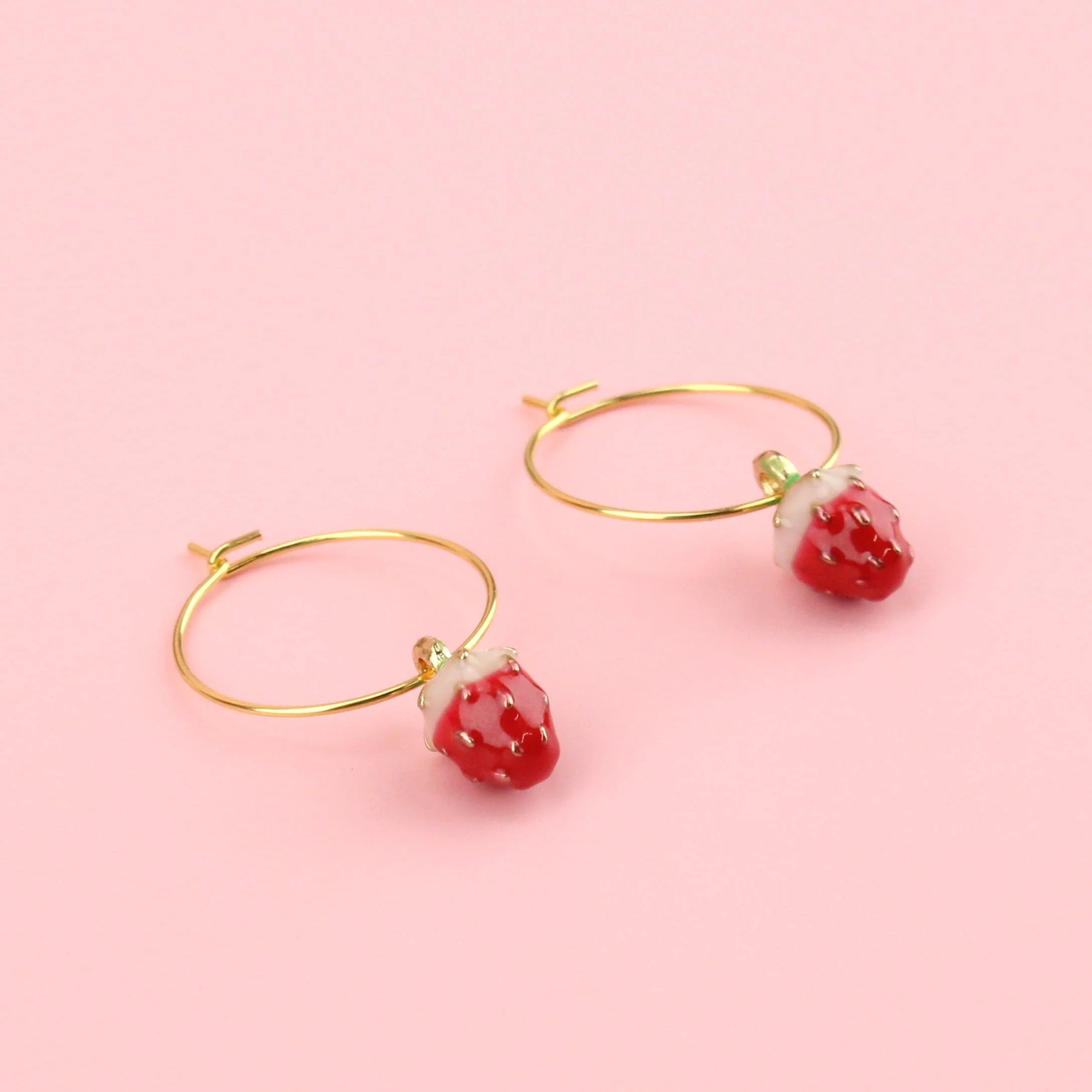 Strawberry Shortcake Hoop Earrings - Image 3