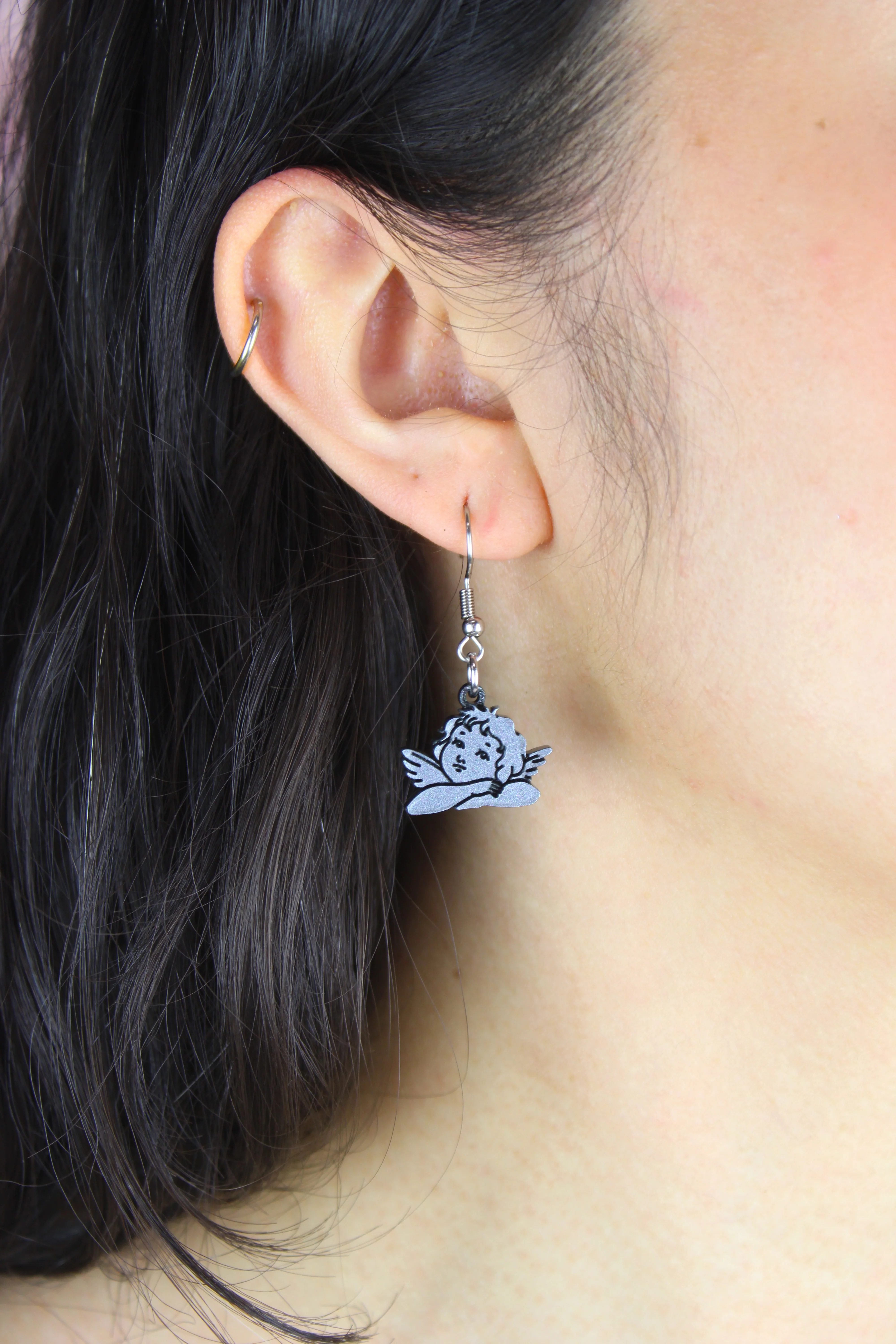 Stupid Cupid Earrings - Silver - Image 3