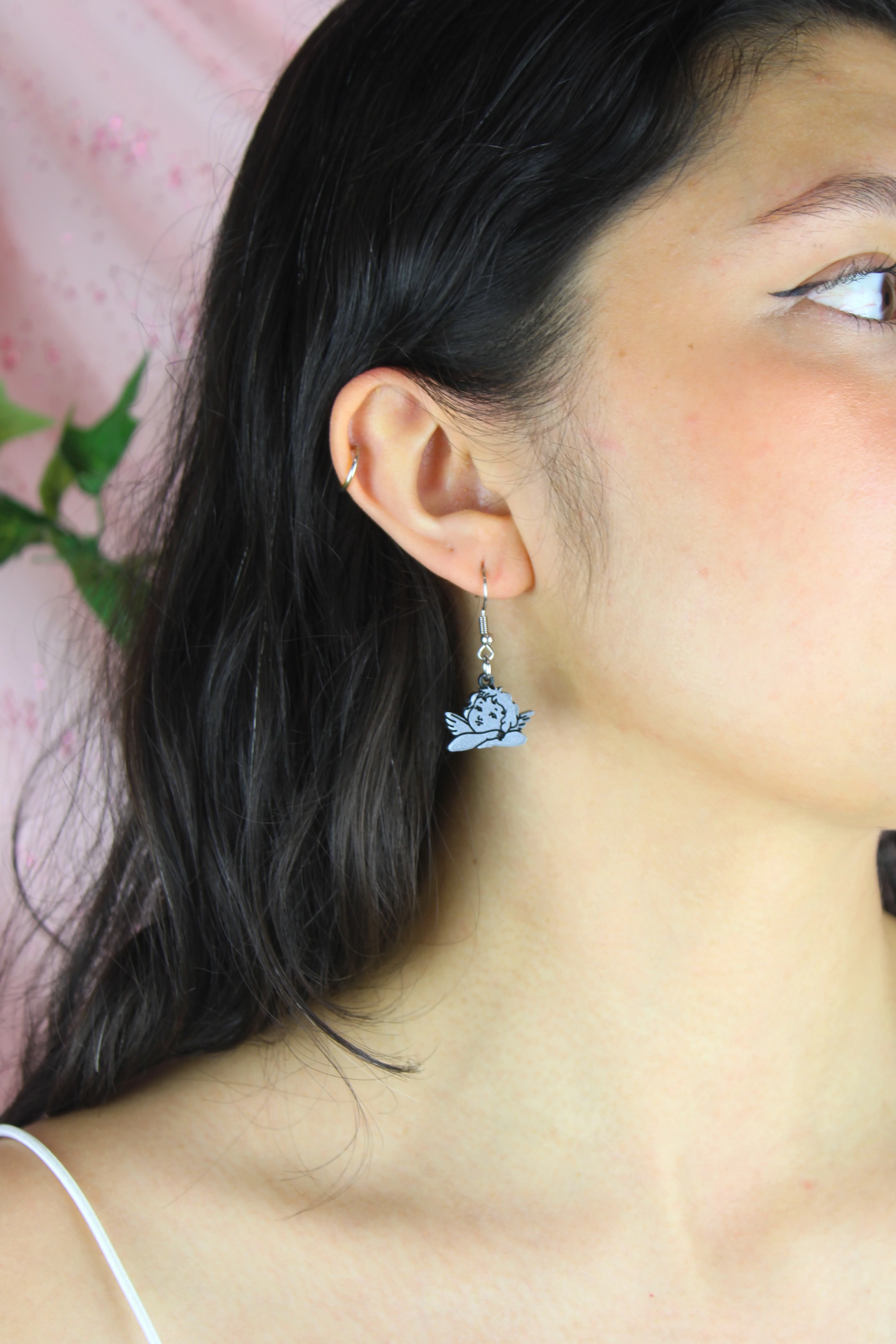Stupid Cupid Earrings - Silver - Image 6