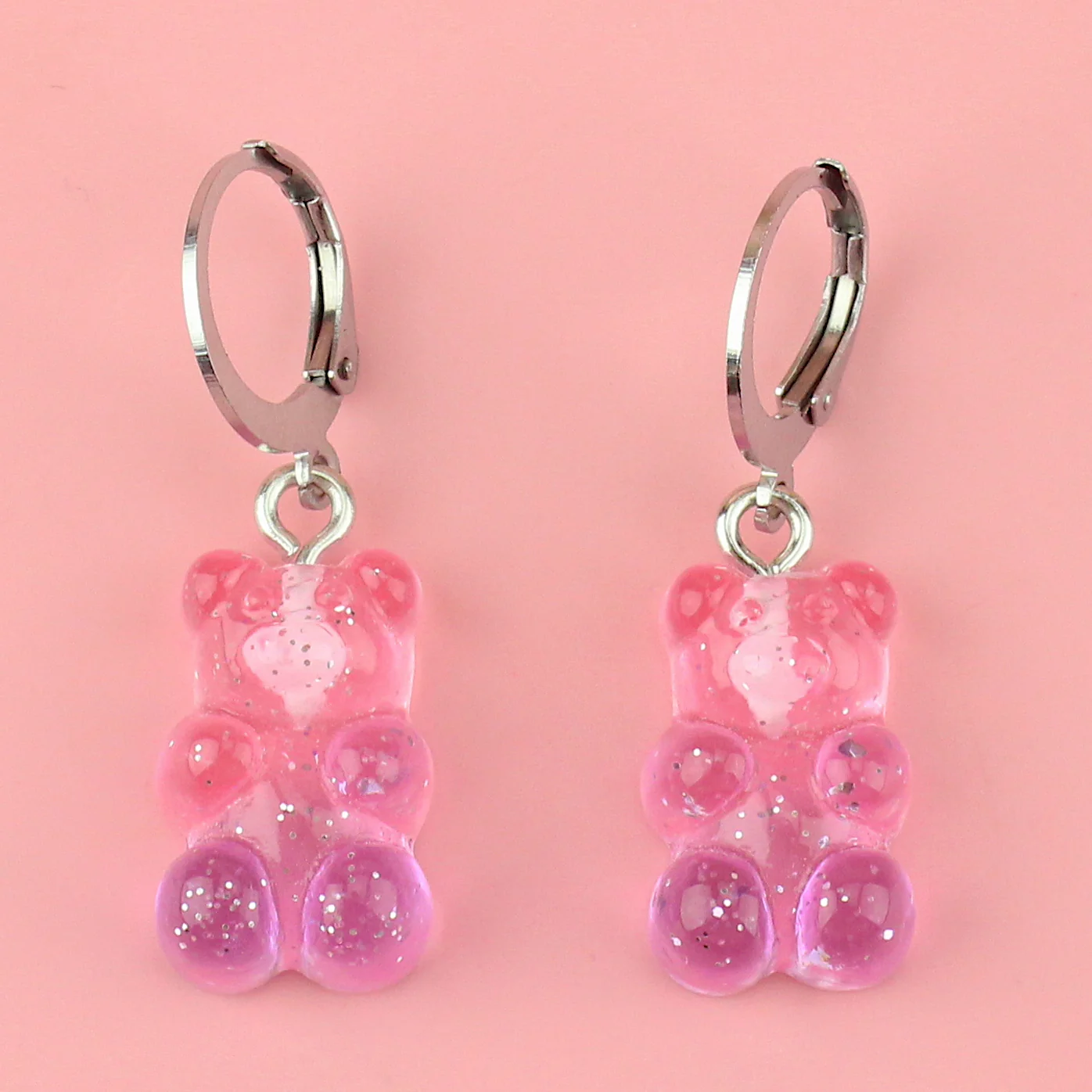 Lavender Gummy Bear Earrings