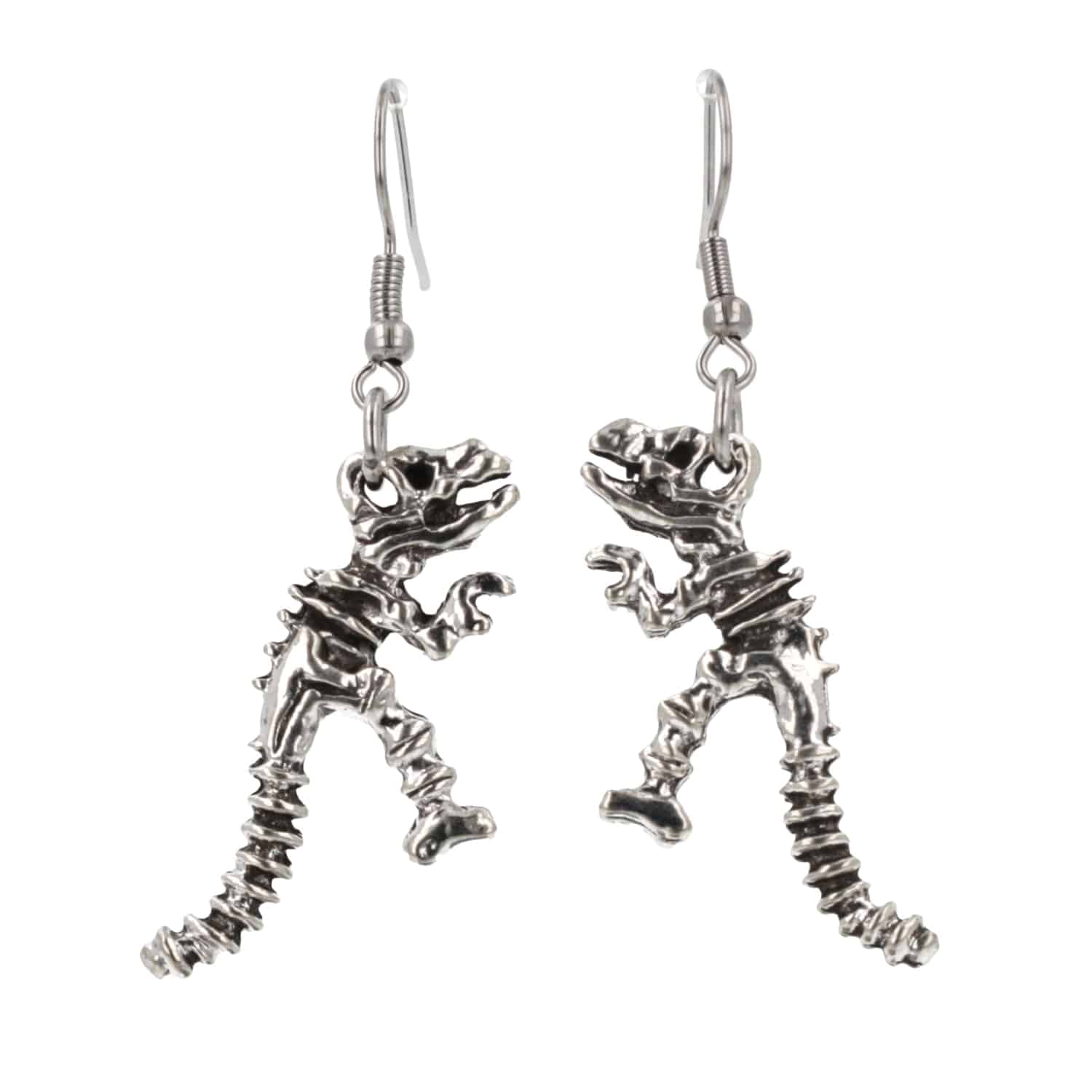 T-Rex Dinosaur Skeleton Earrings - Image 4