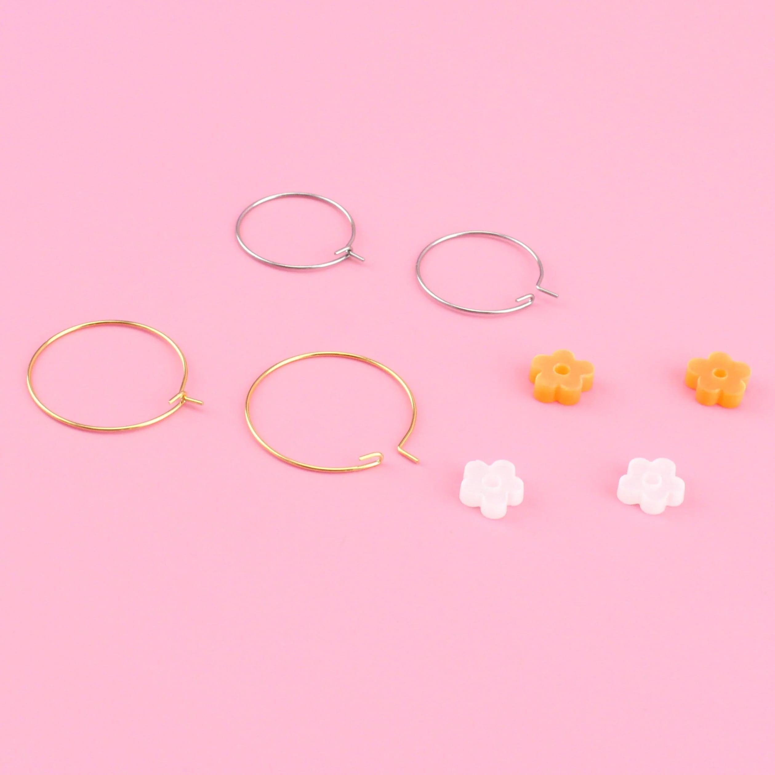 Tangerine Dream Flower Power Hoop Earring Set - Image 13