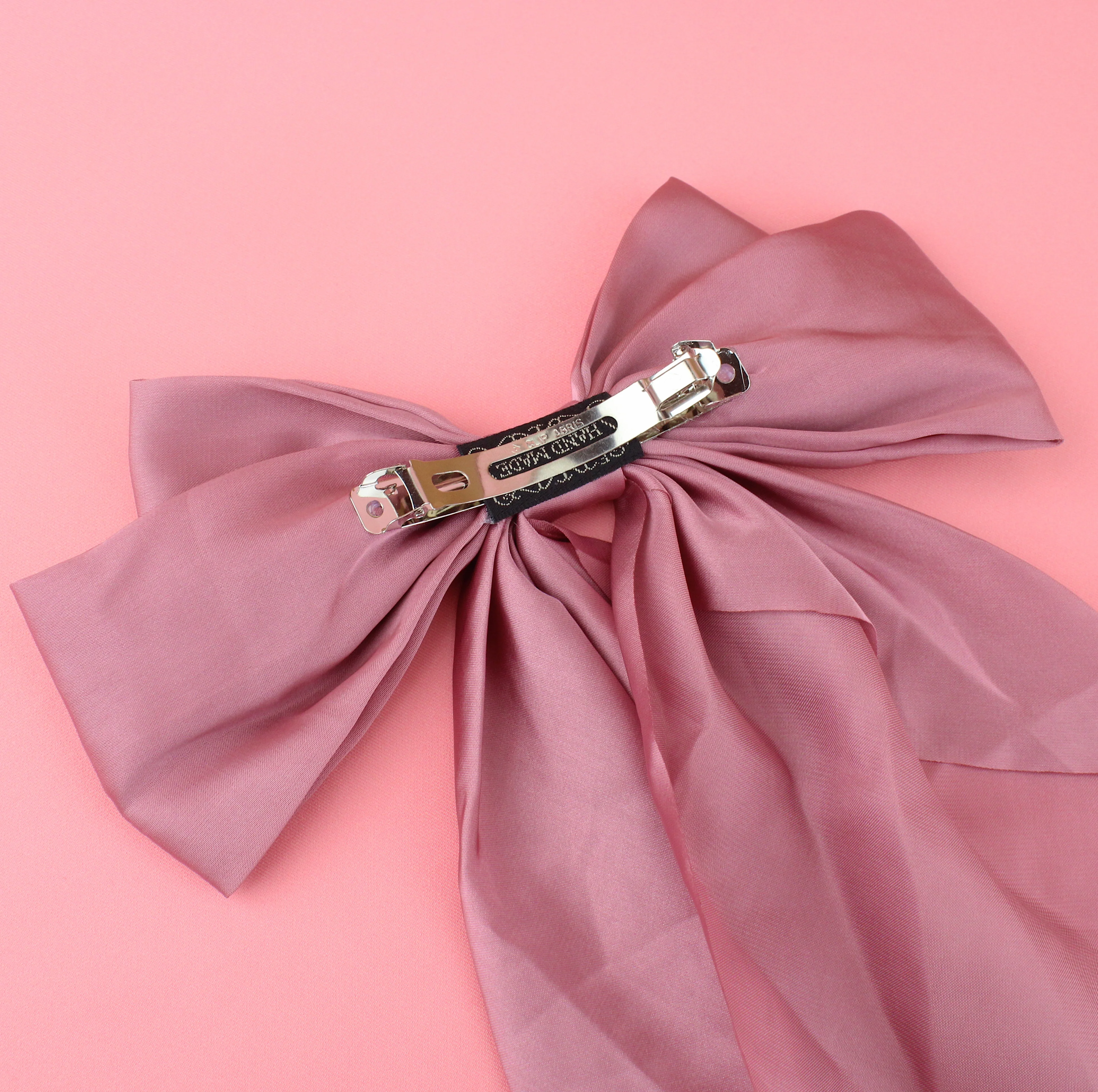 The Bigger The Bow Hair Clip - Rose Pink - Image 3