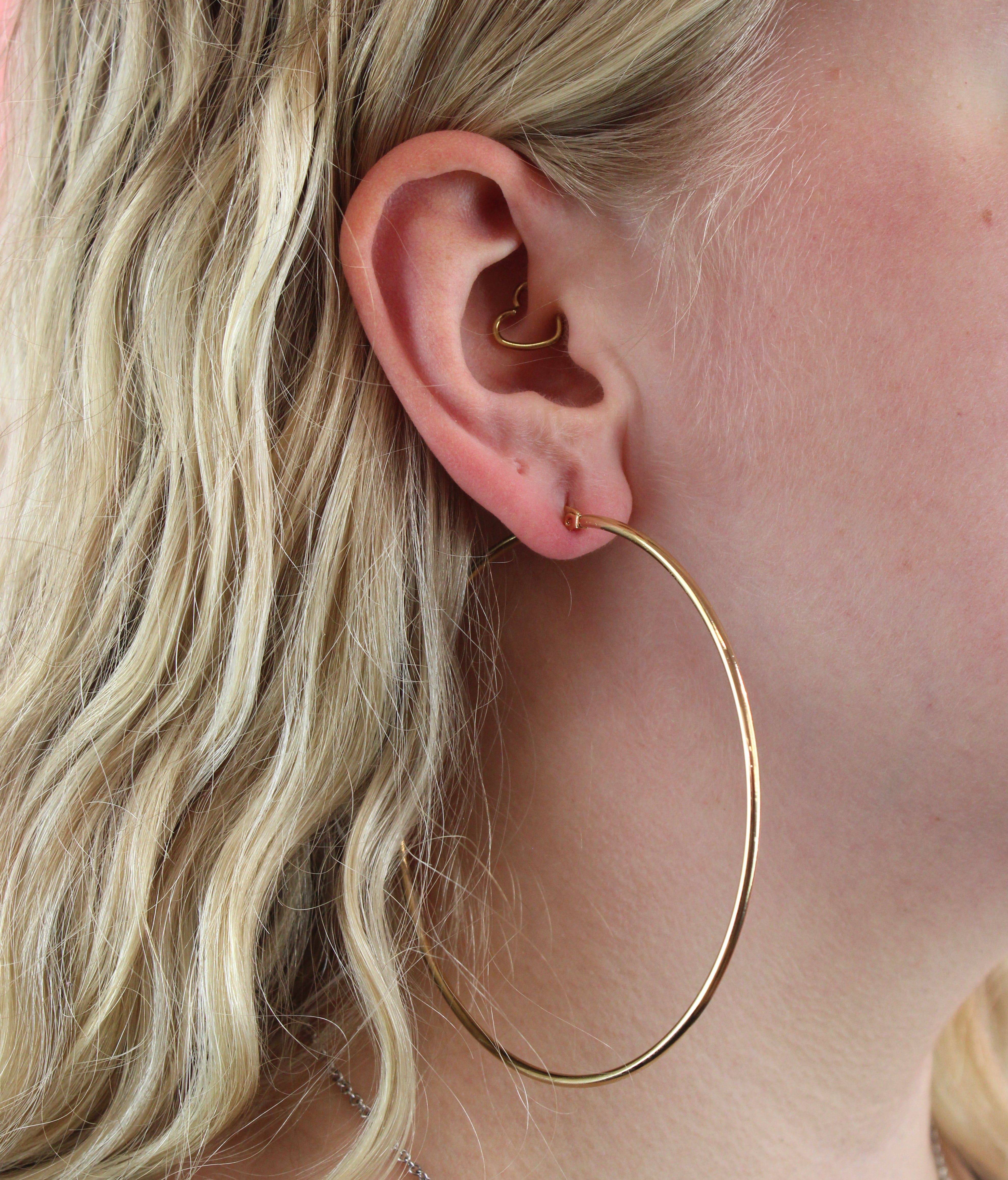The Bigger The Hoop Earrings (85mm, Gold Plated) - Image 2