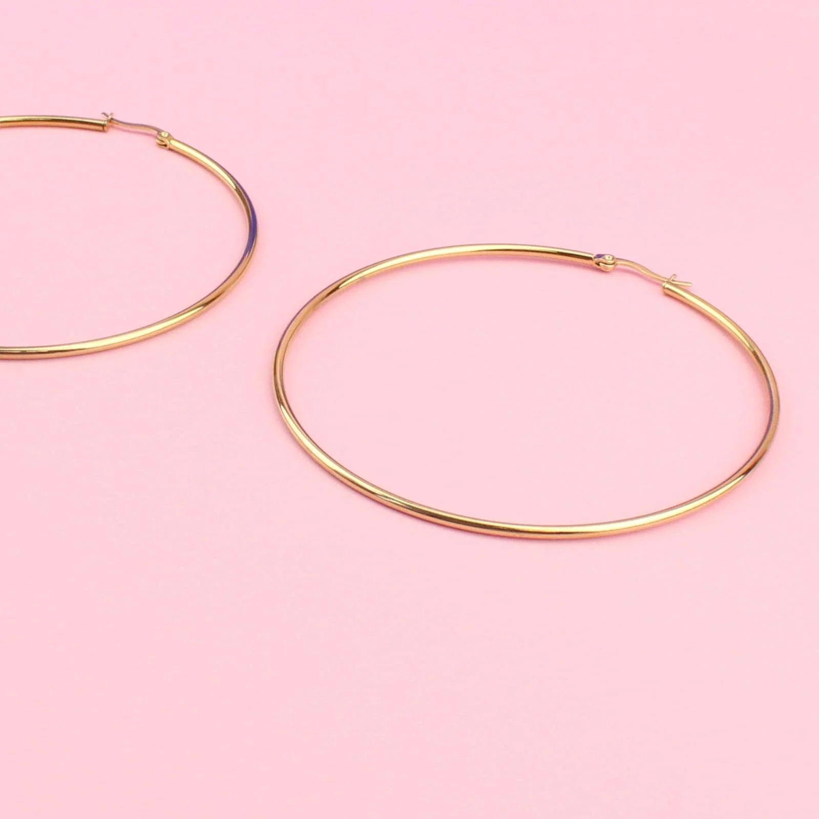 The Bigger The Hoop Earrings (85mm, Gold Plated) - Image 3
