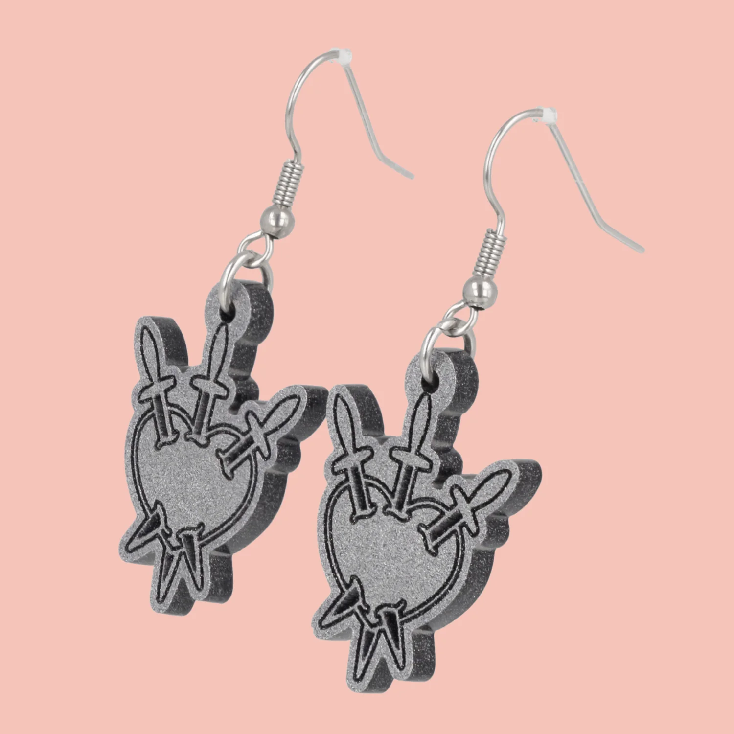 Three of Swords Earrings - Image 3