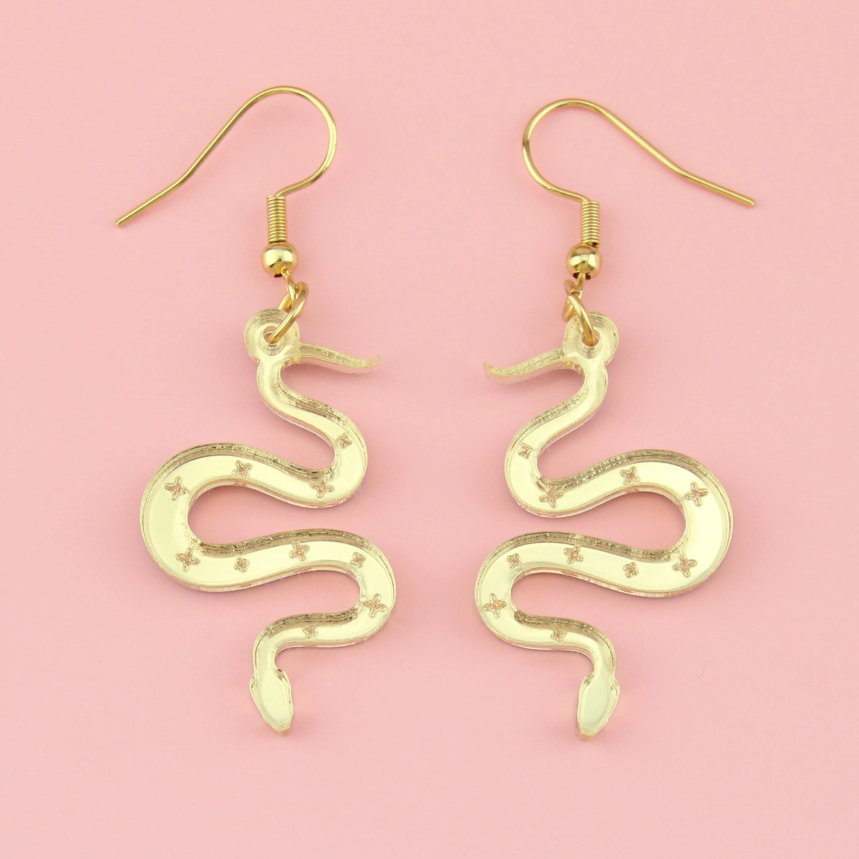 There's a Snake in My Boot Gold Earrings - Image 2