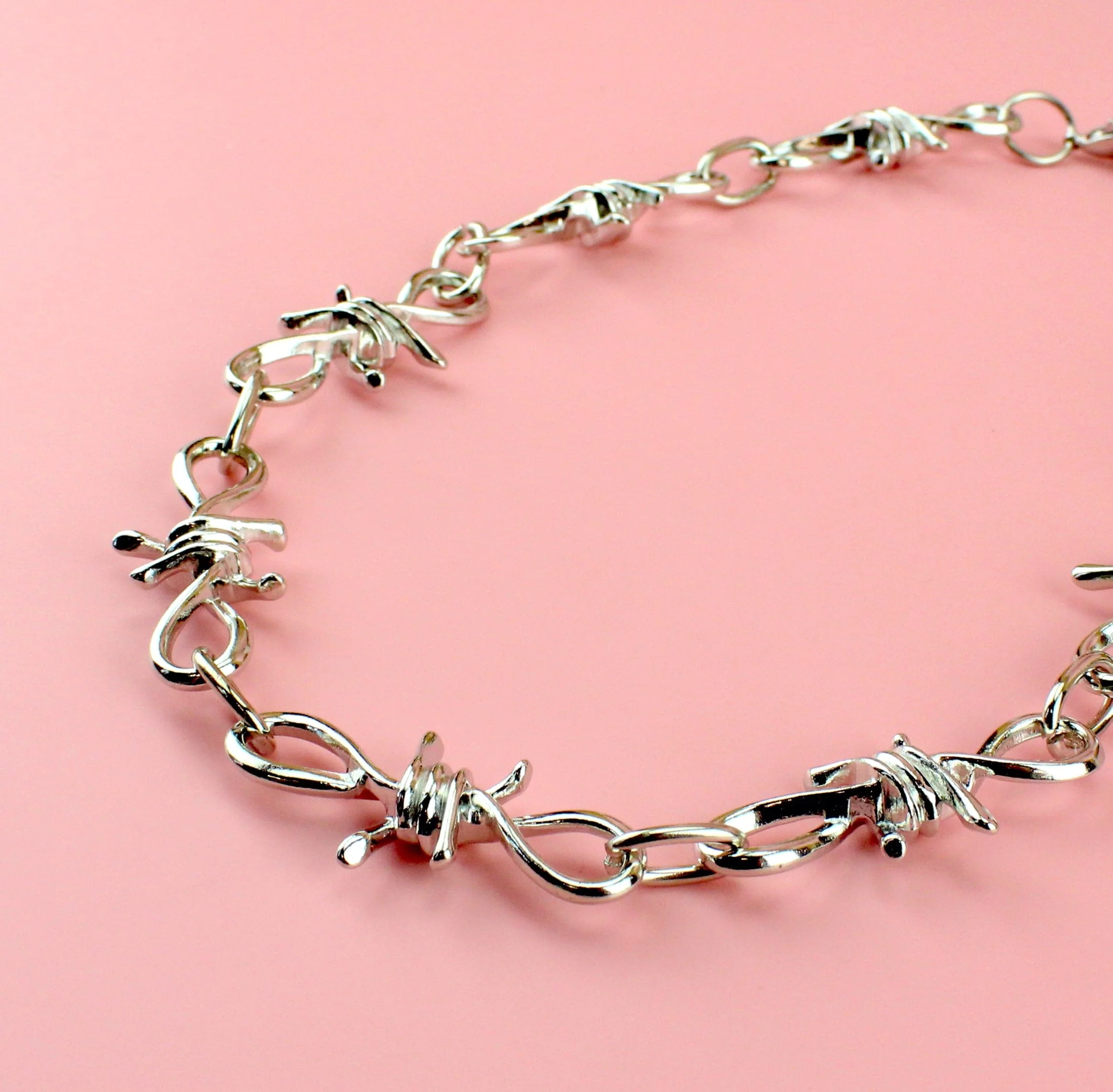 Thick Barbed Wire Necklace - Image 4