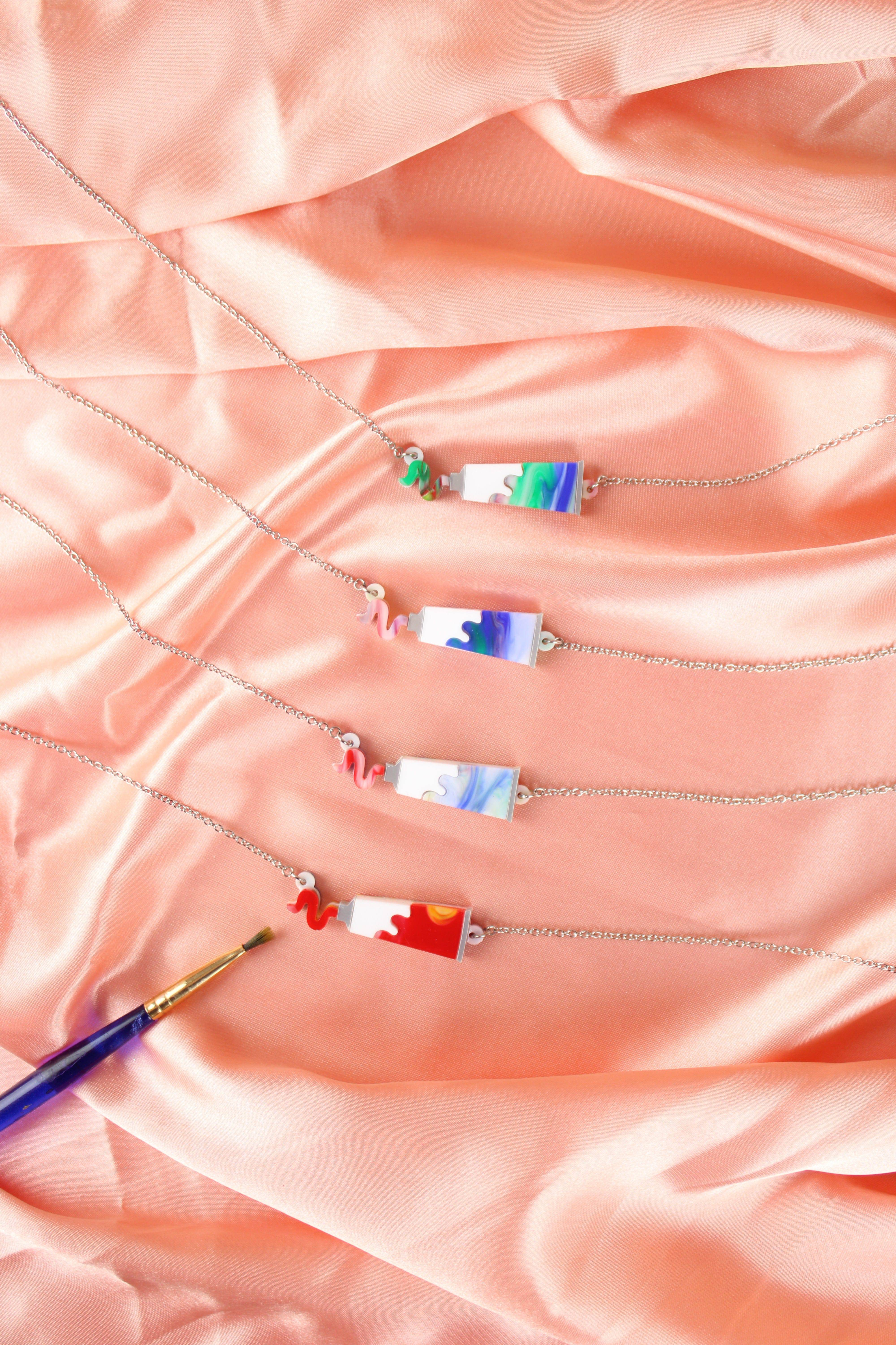 This Is An Art Paint Tube Necklace - Image 4