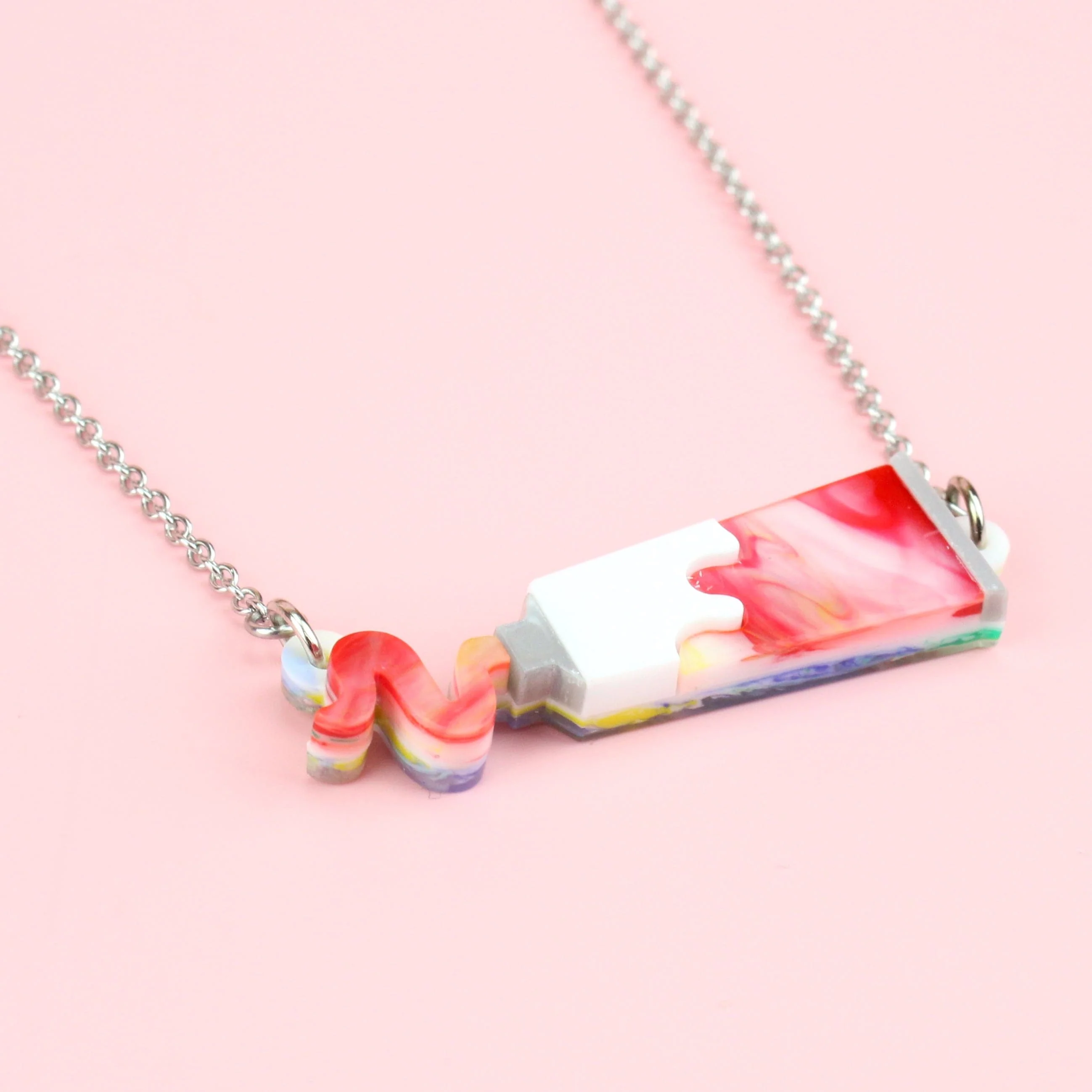 This Is An Art Paint Tube Necklace - Image 5