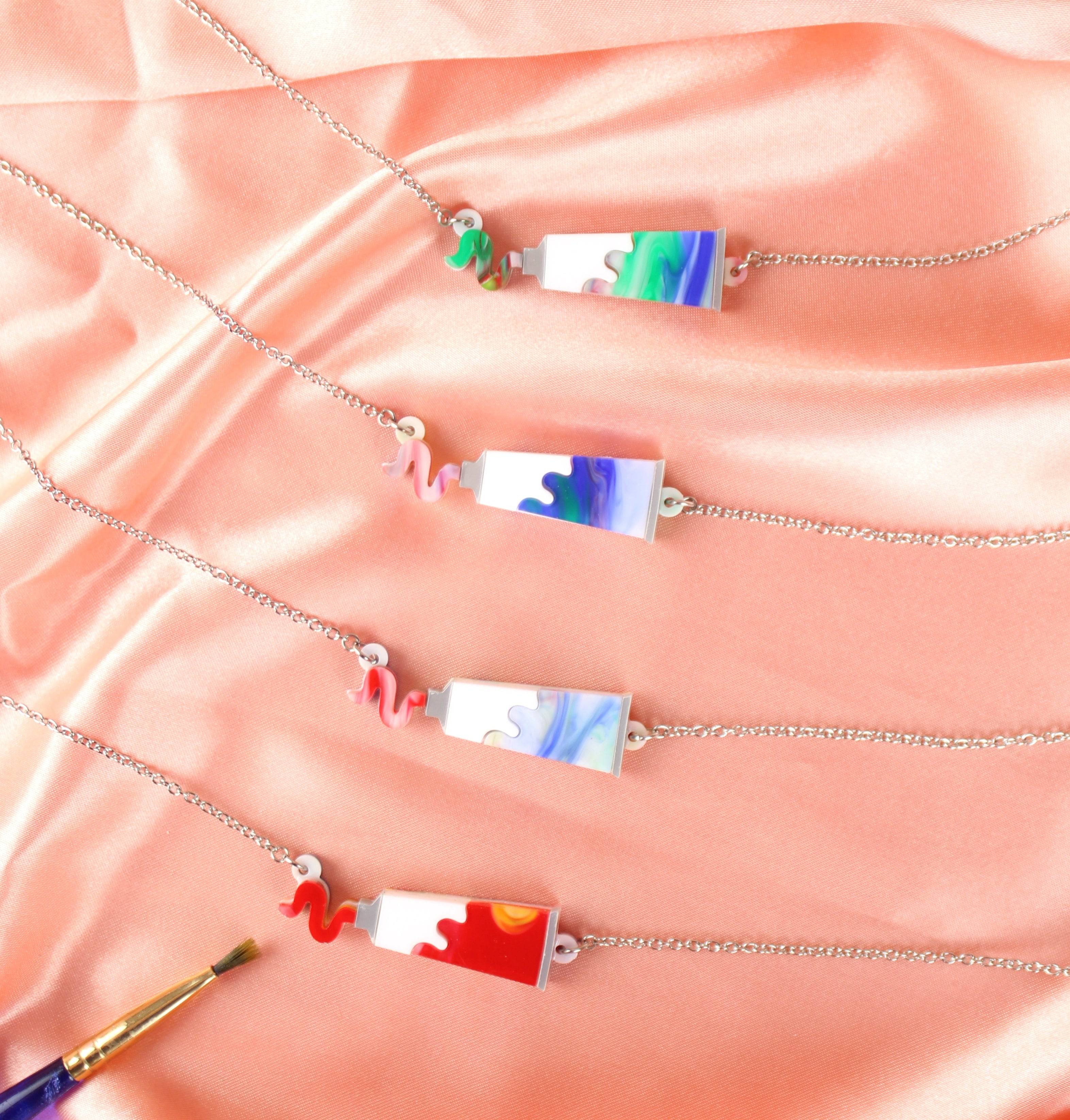 This Is An Art Paint Tube Necklace - Image 8