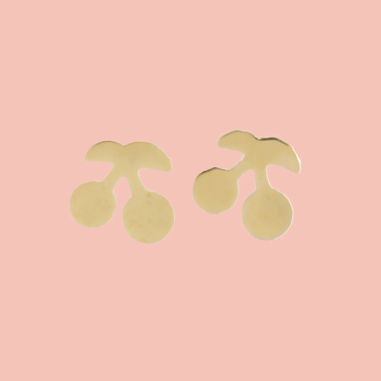 Tiny Cherry Stud Earrings (Gold Plated) - Image 3