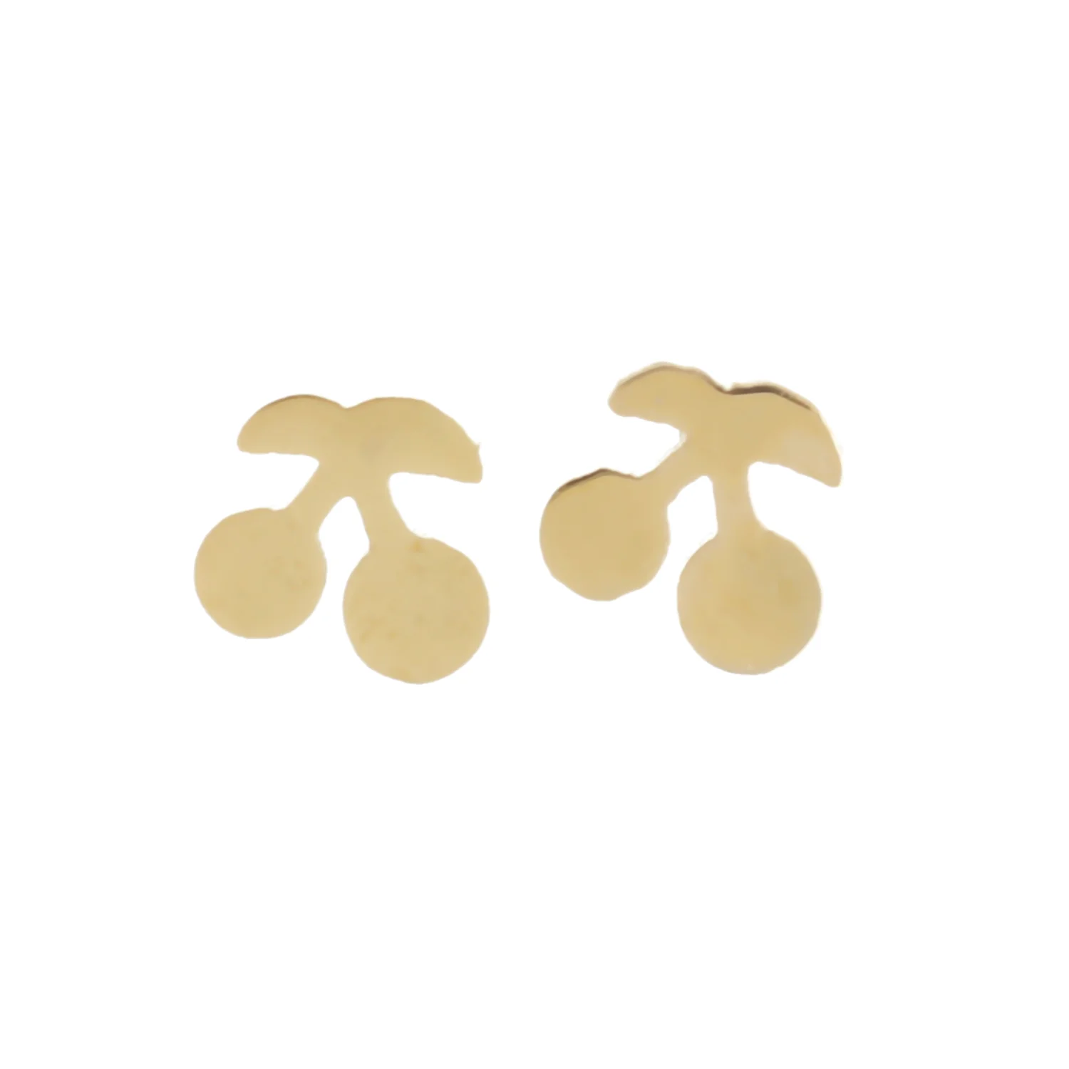 Tiny Cherry Stud Earrings (Gold Plated) - Image 6