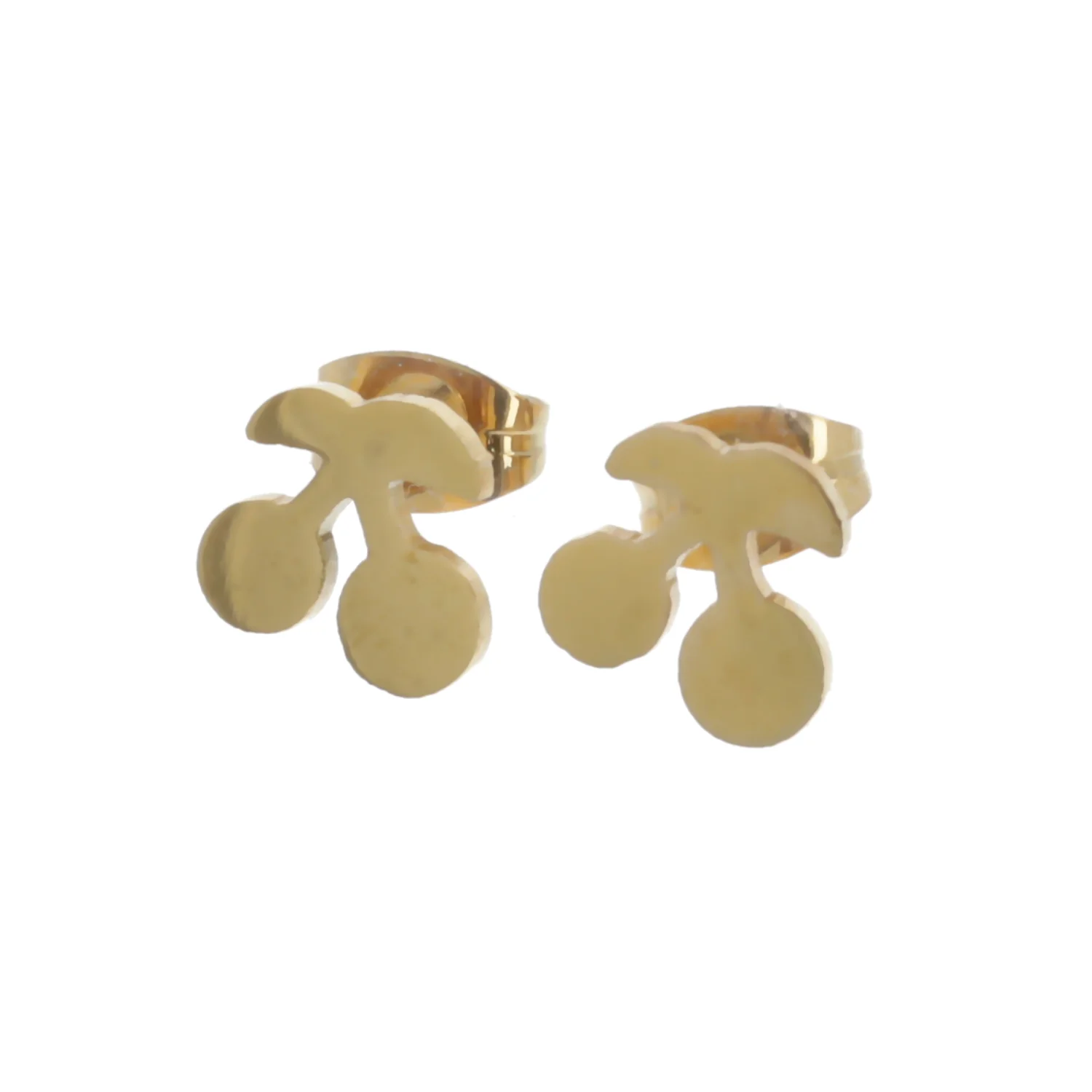 Tiny Cherry Stud Earrings (Gold Plated) - Image 7