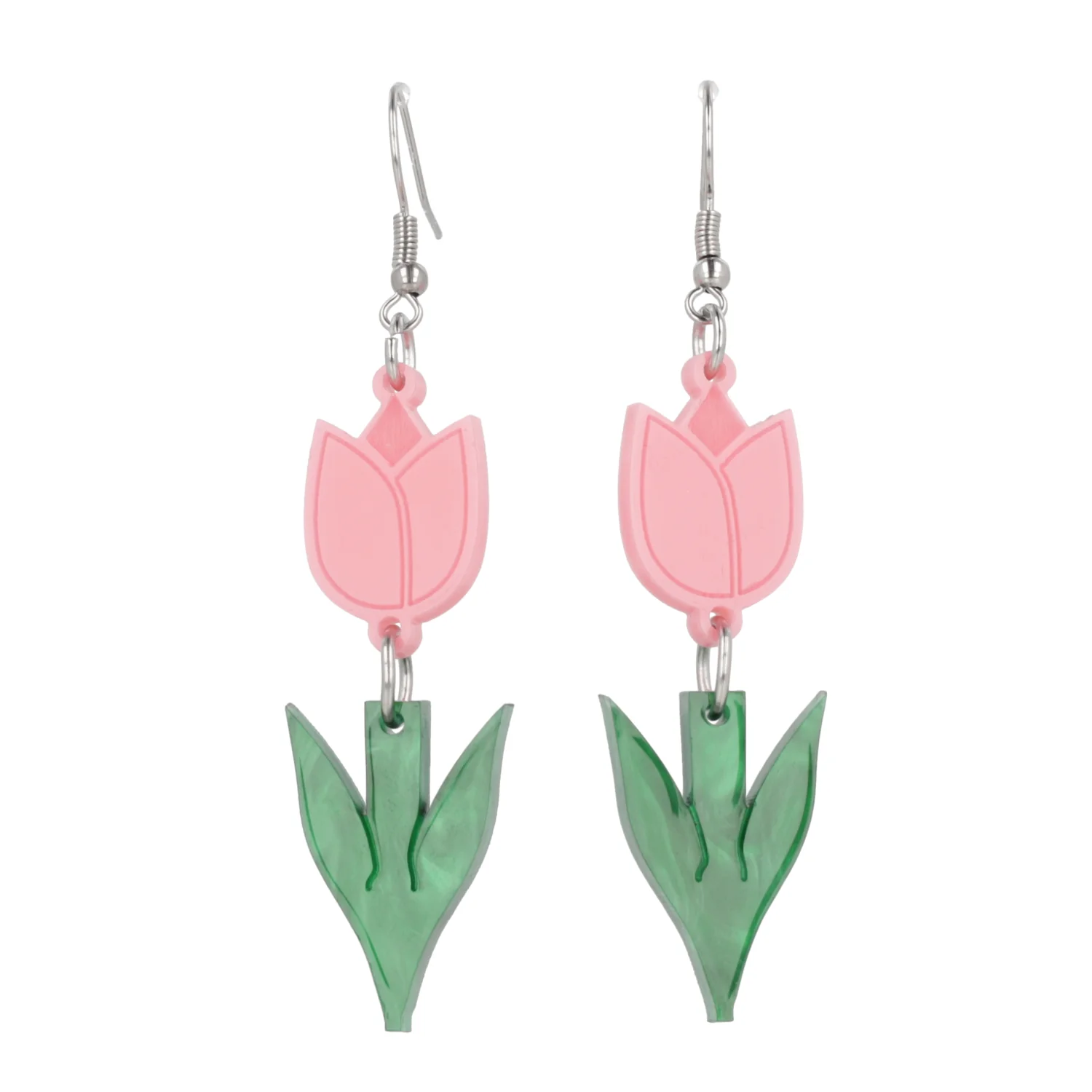 Tiptoe Through the Tulips Earrings (Pink) - Image 5