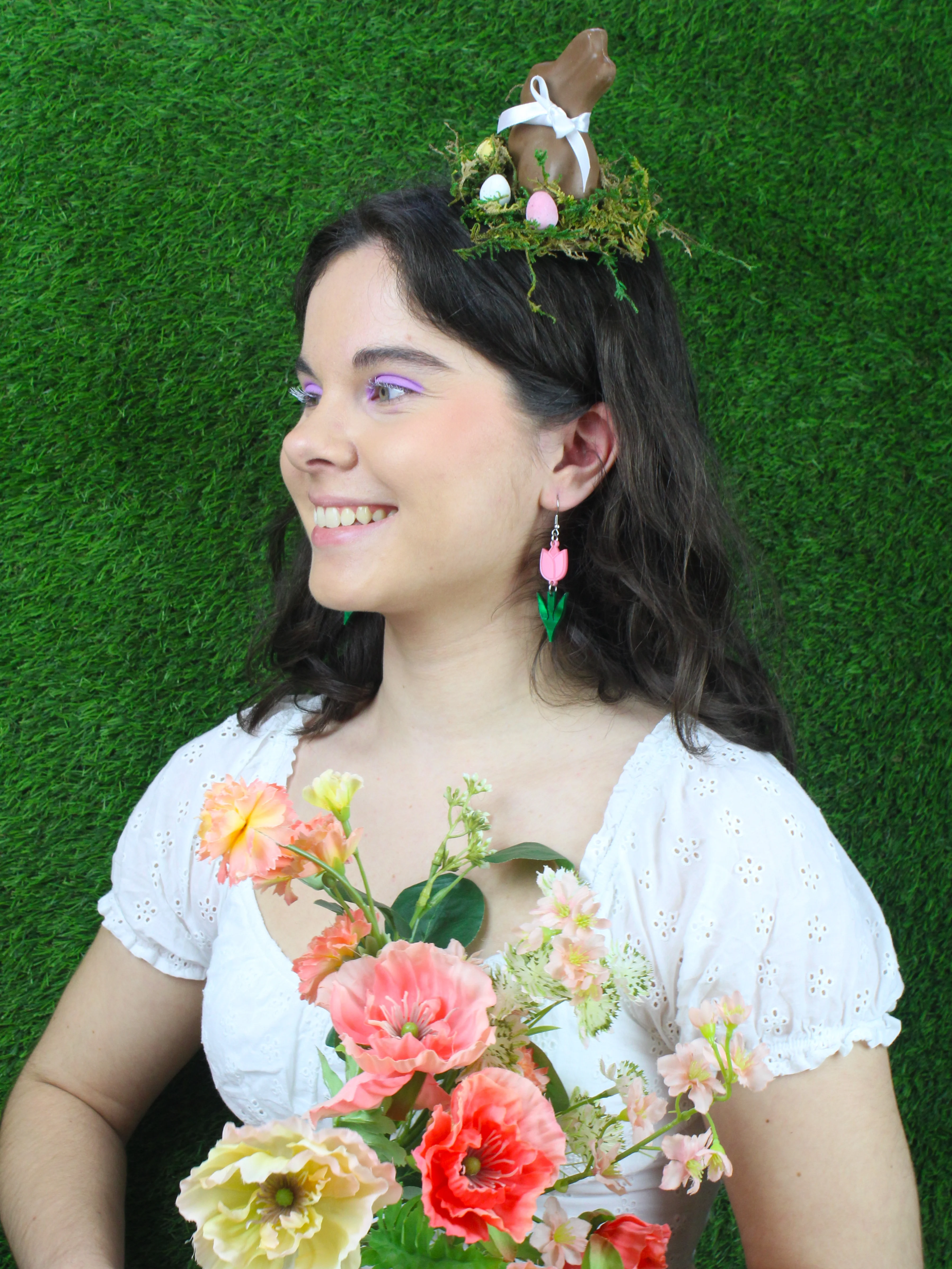 Tiptoe Through the Tulips Earrings (Pink) - Image 6