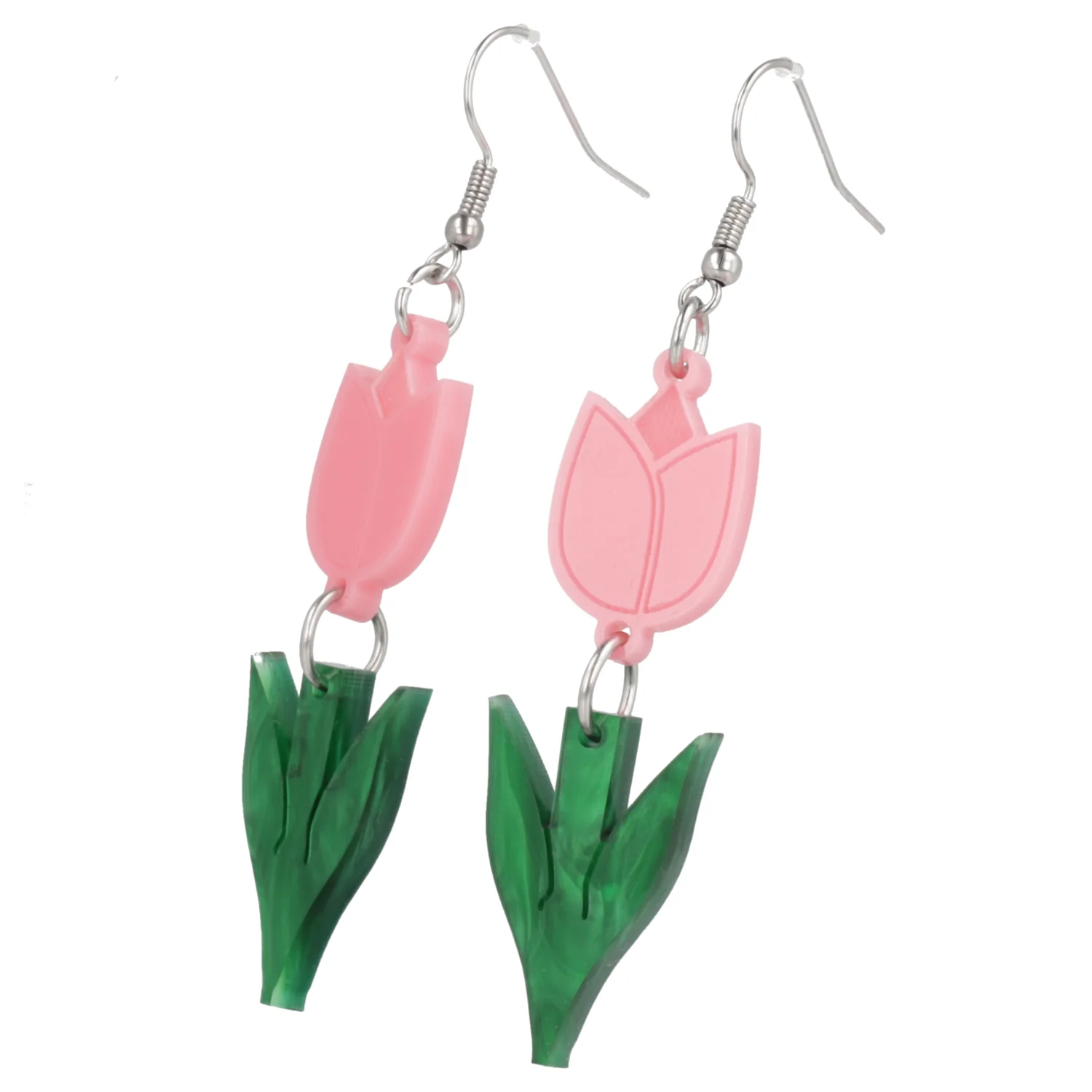 Tiptoe Through the Tulips Earrings (Pink) - Image 7