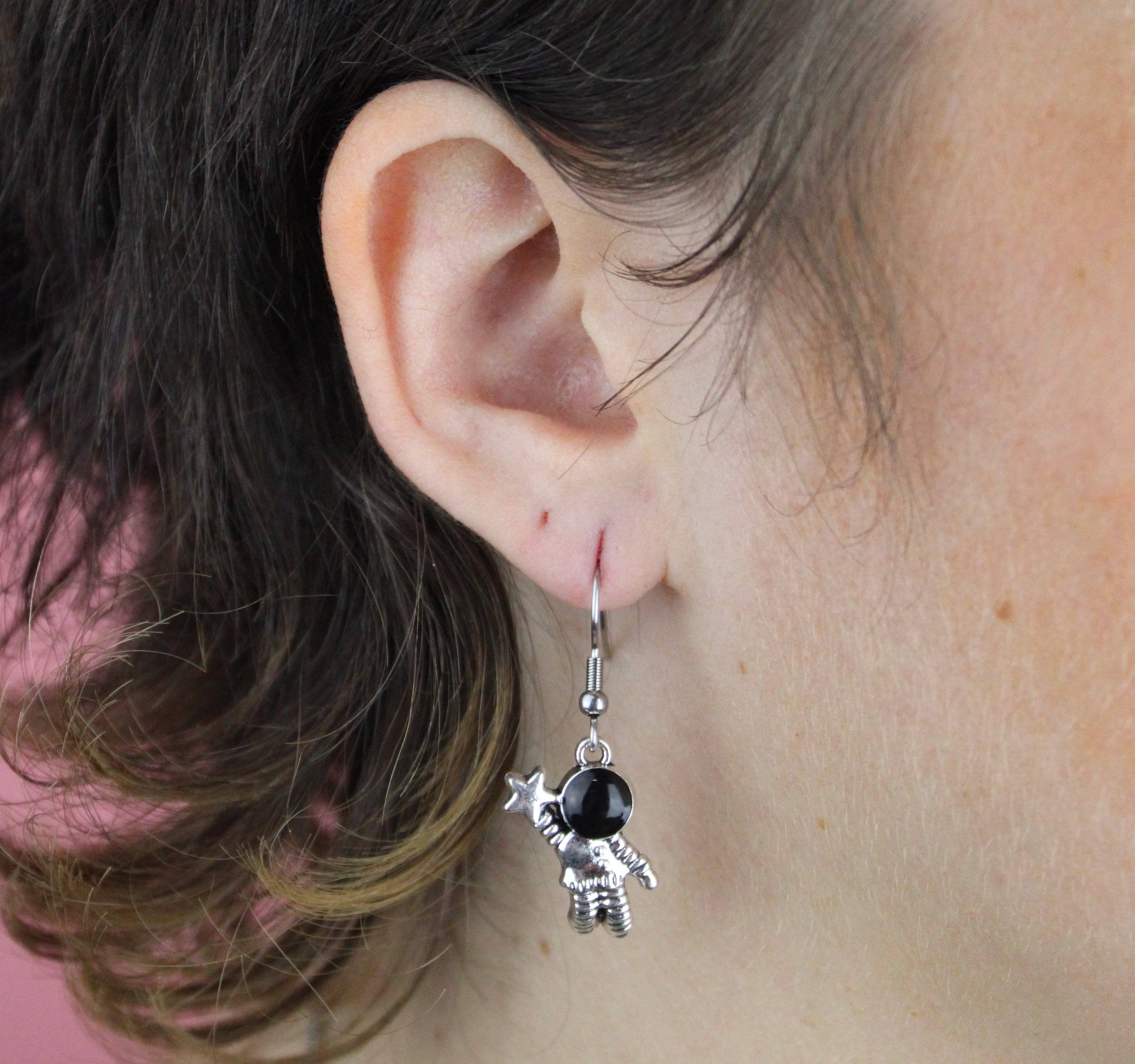 To Infinity Astronaut Earrings - Image 2