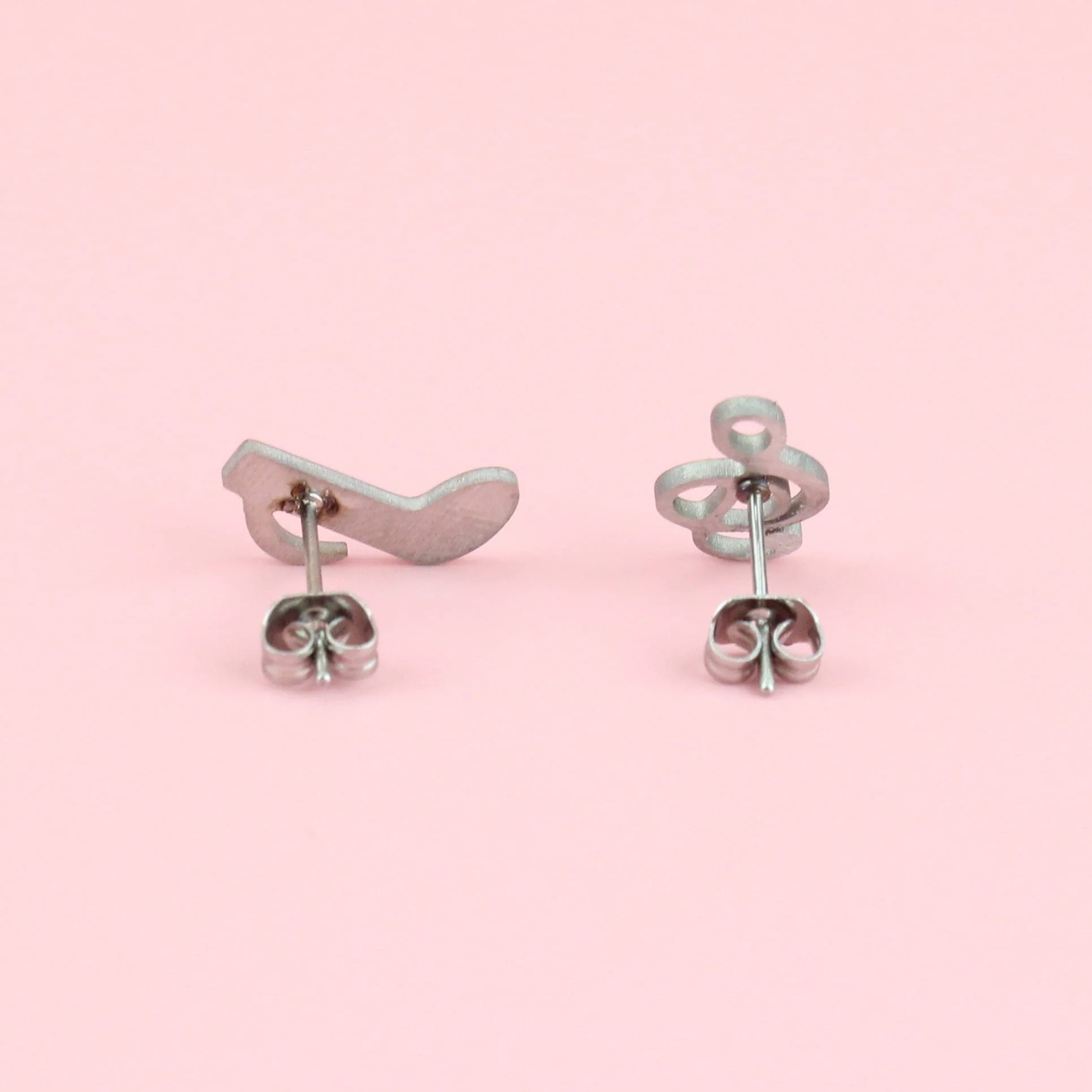 Treble Clef & Quaver Stud Earrings - Image 3