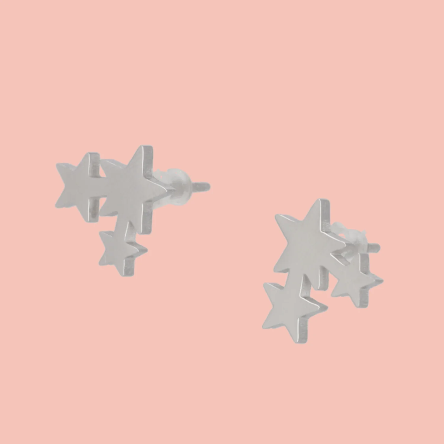 Triple Star Stud Earrings - Image 2