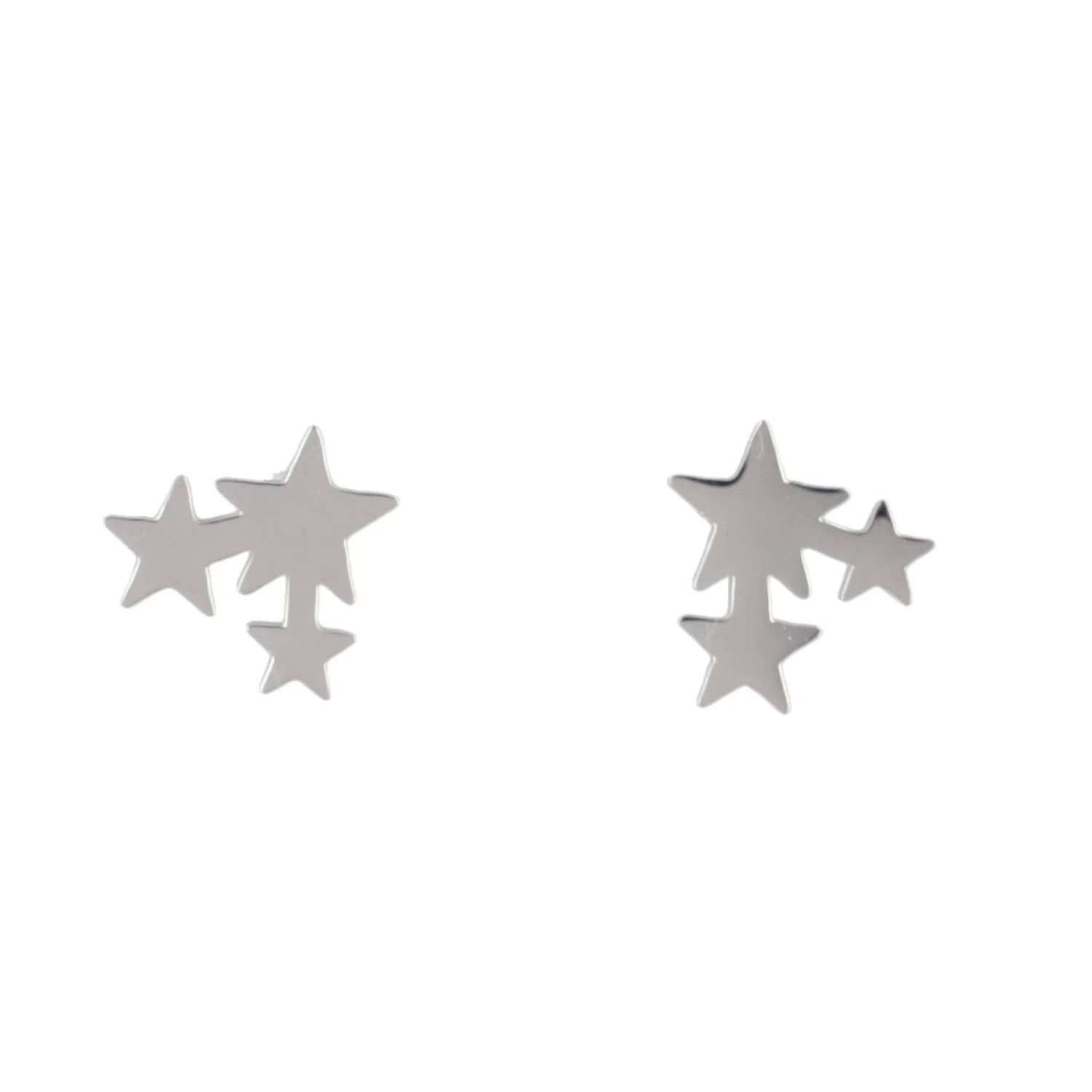 Triple Star Stud Earrings - Image 3