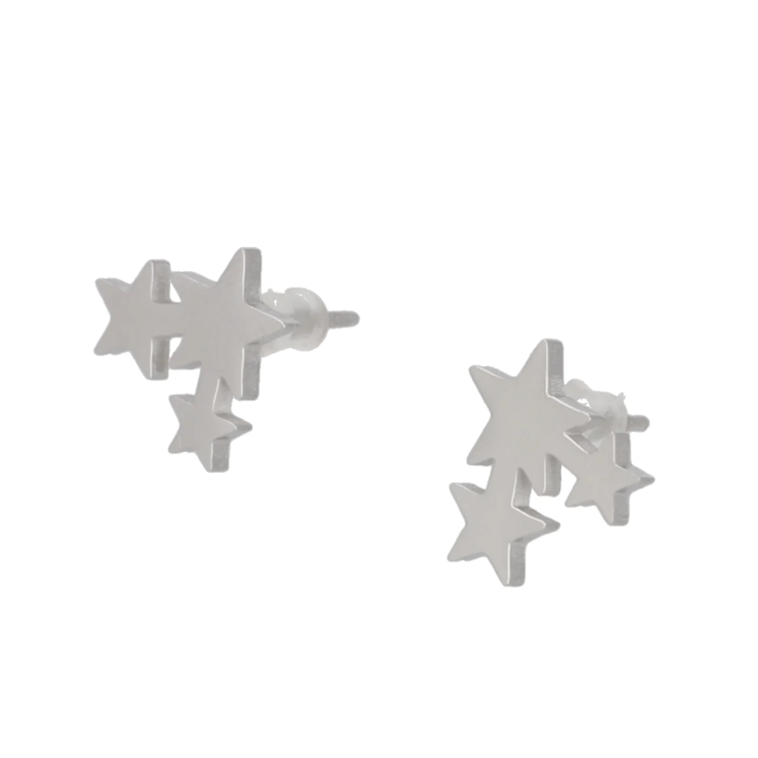 Triple Star Stud Earrings - Image 4