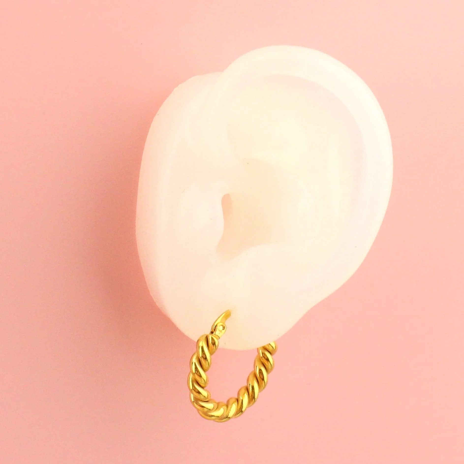 Twist and Shout Hoop Earrings (Gold Plated) - Image 6
