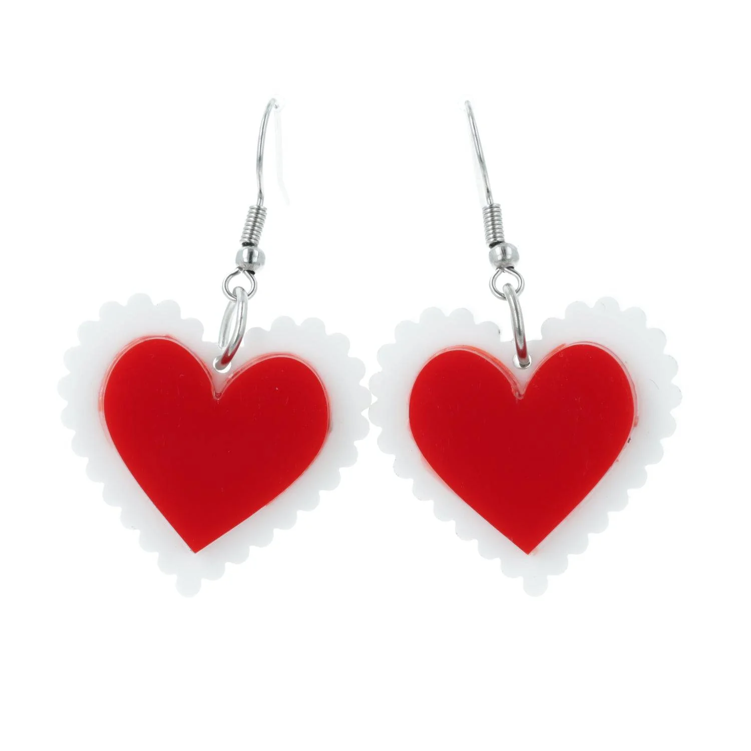 Uncle Fester Heart Apron Earrings - Image 5