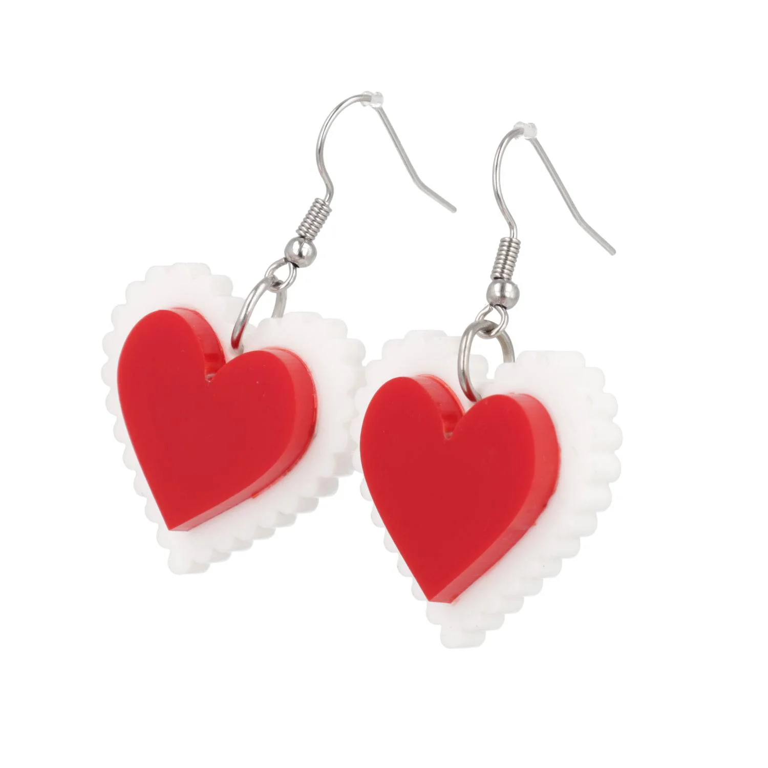 Uncle Fester Heart Apron Earrings - Image 6